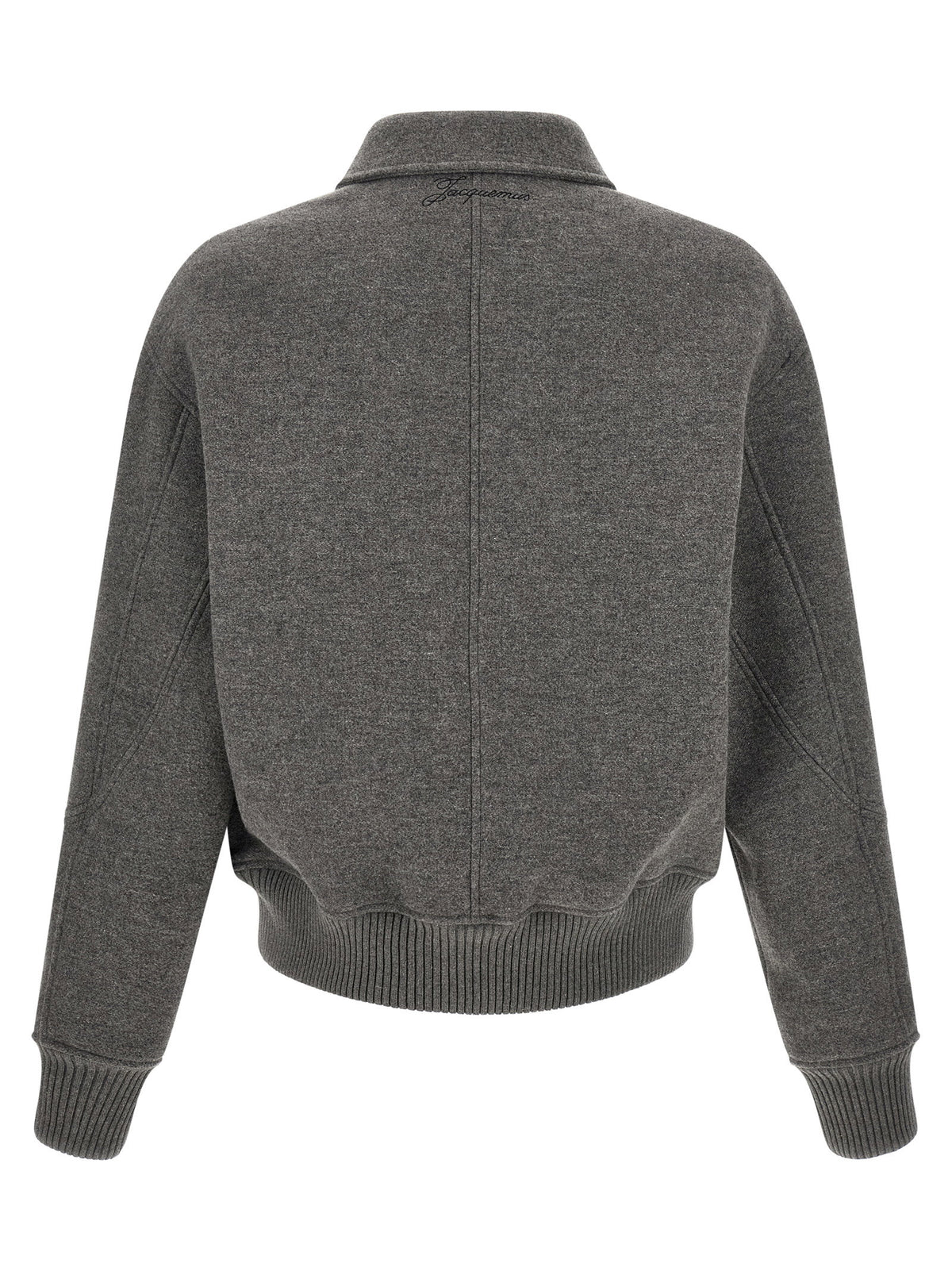 Jacquemus Grey Le Bomber Feltro Bomber Jacket