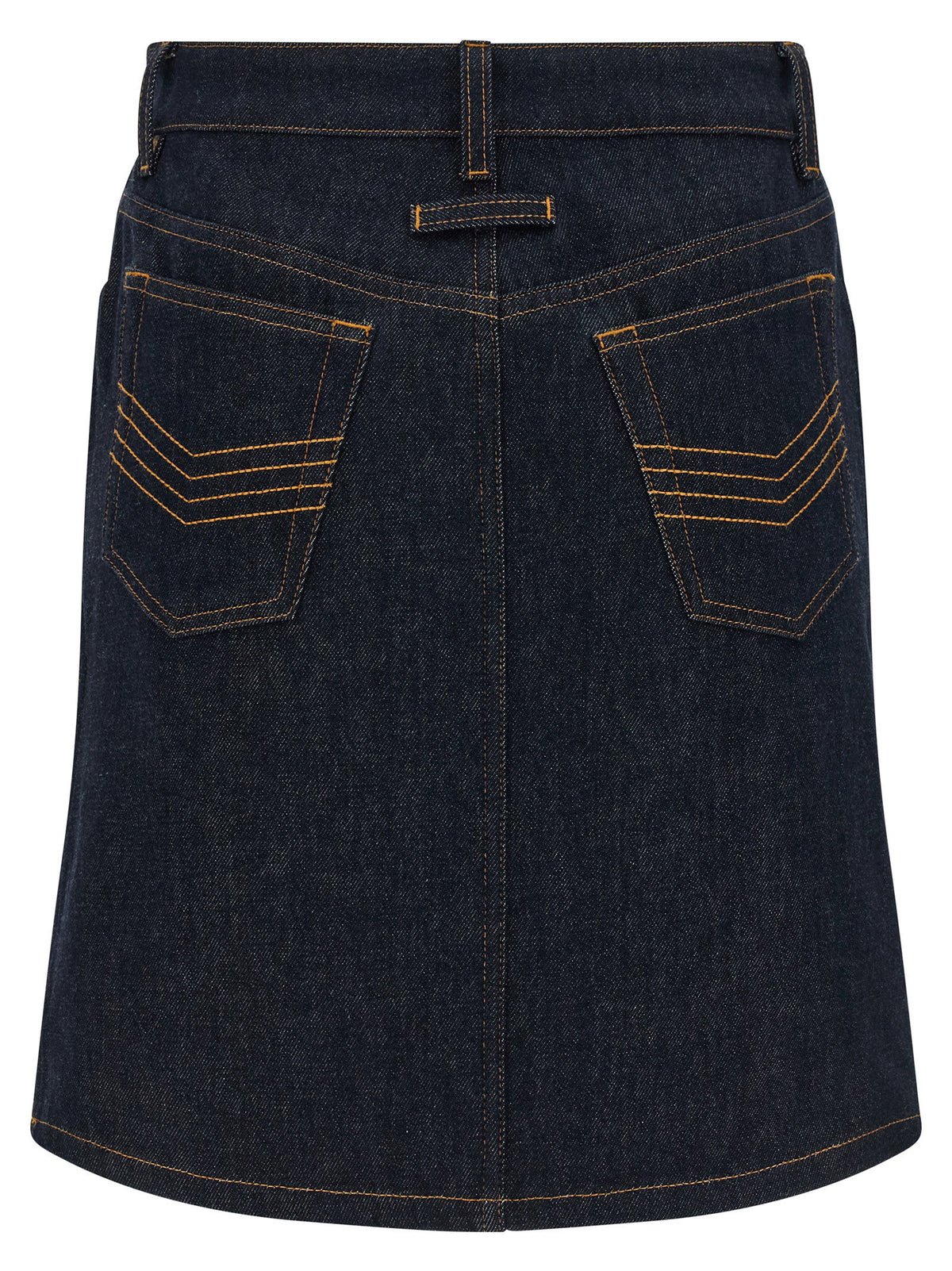 Jean Paul Gaultier Denim Mini Skirt With Cuts And Turn Up Skirt