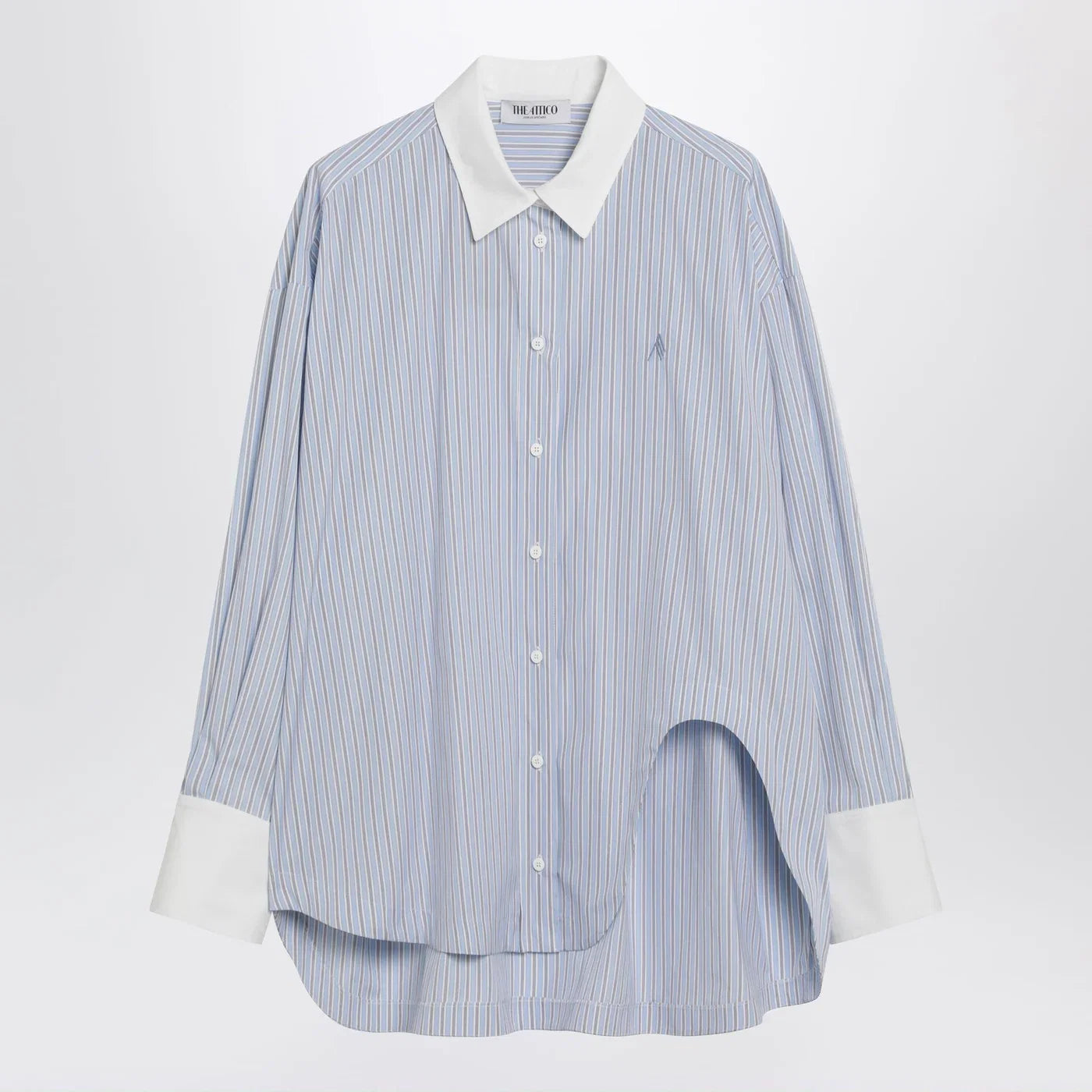 The Attico Light blue/white striped shirt Diana