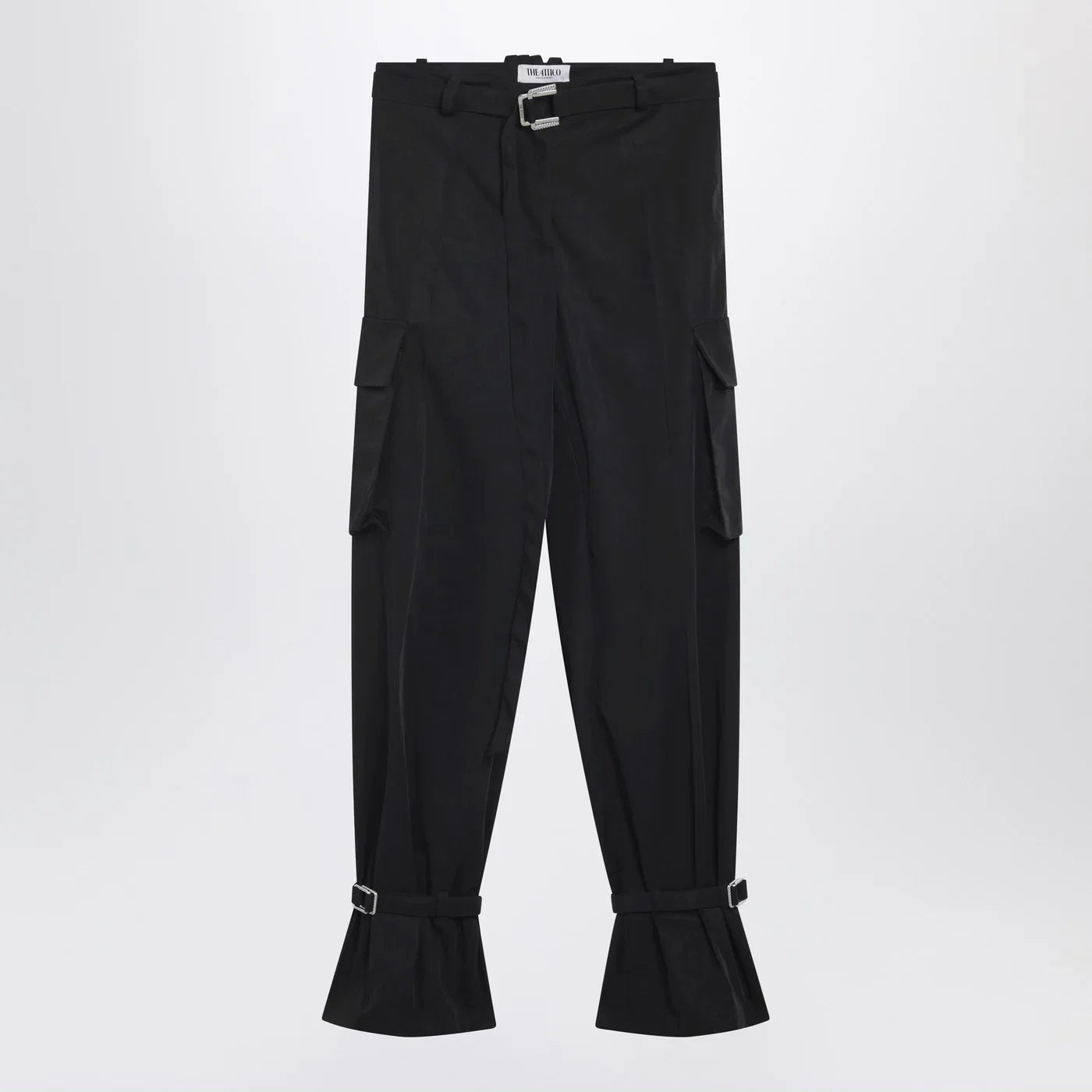 The Attico Black nylon trousers