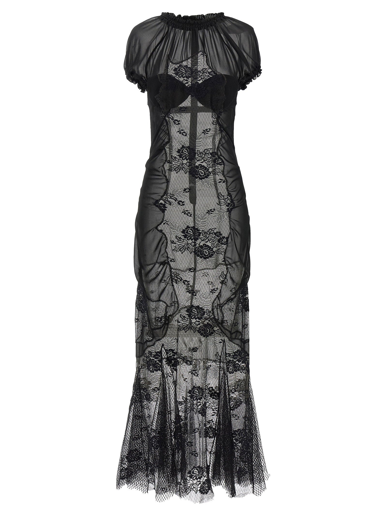 The Attico Lace Tulle Dress