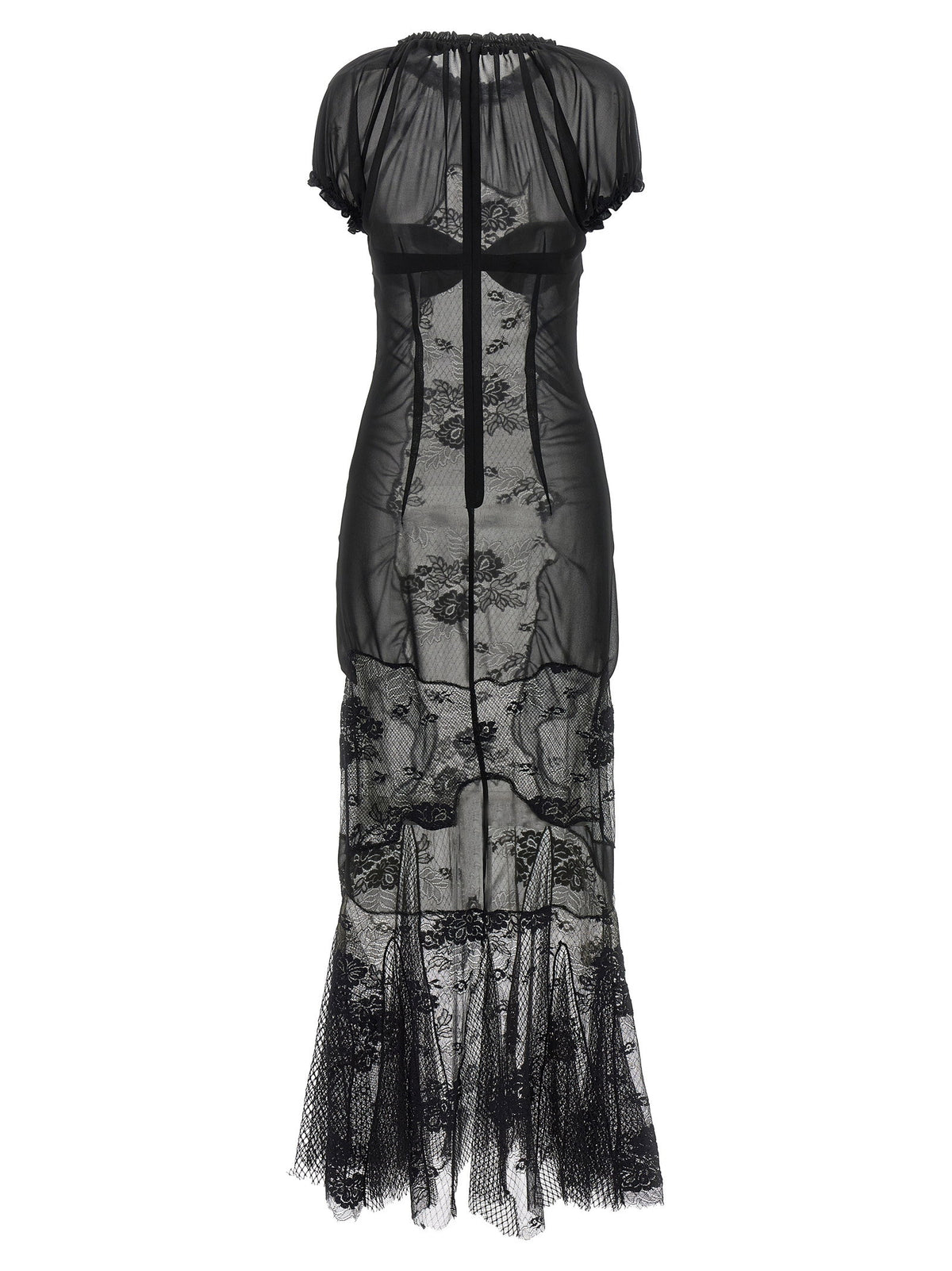The Attico Lace Tulle Dress