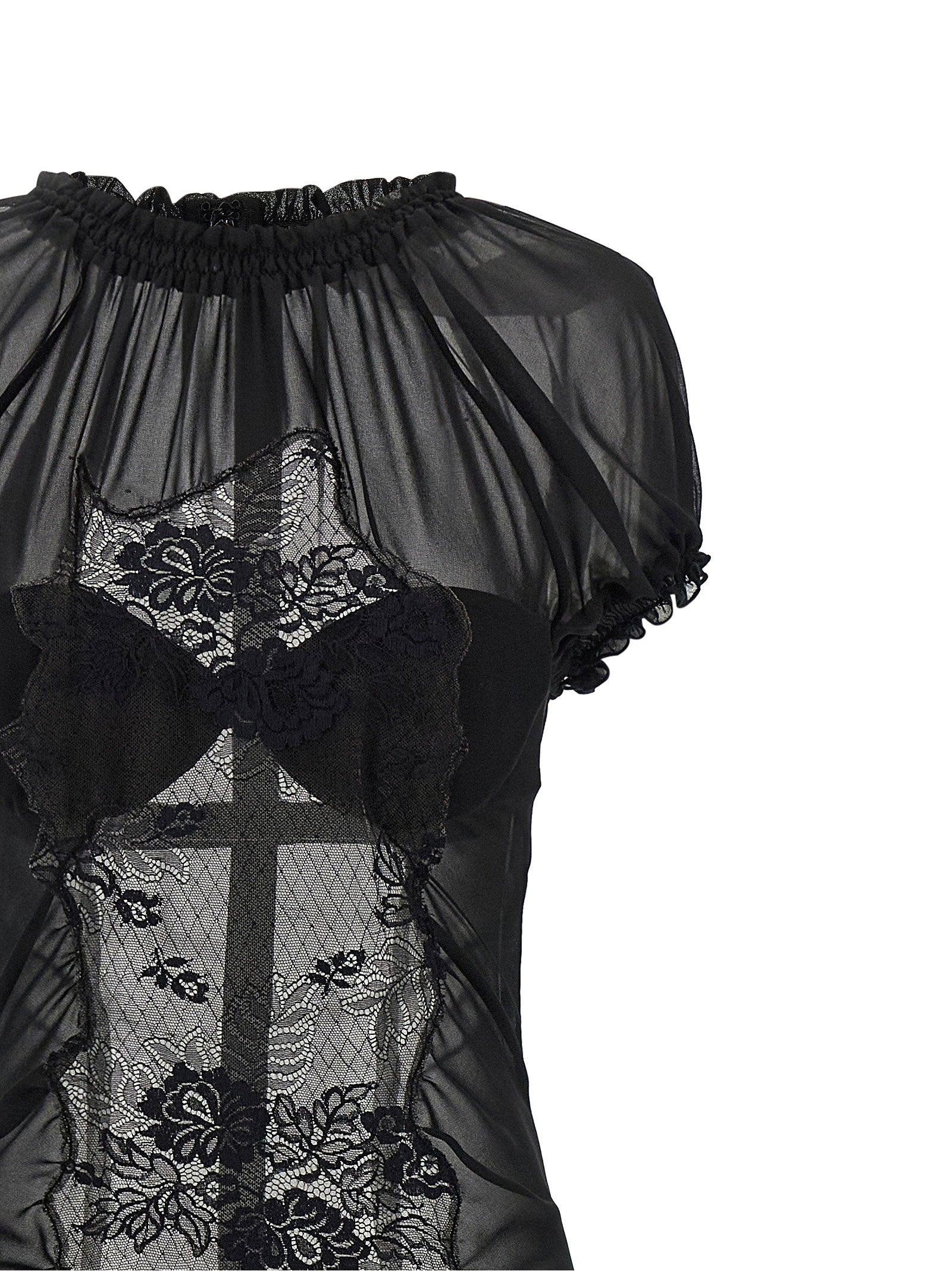 The Attico Lace Tulle Dress