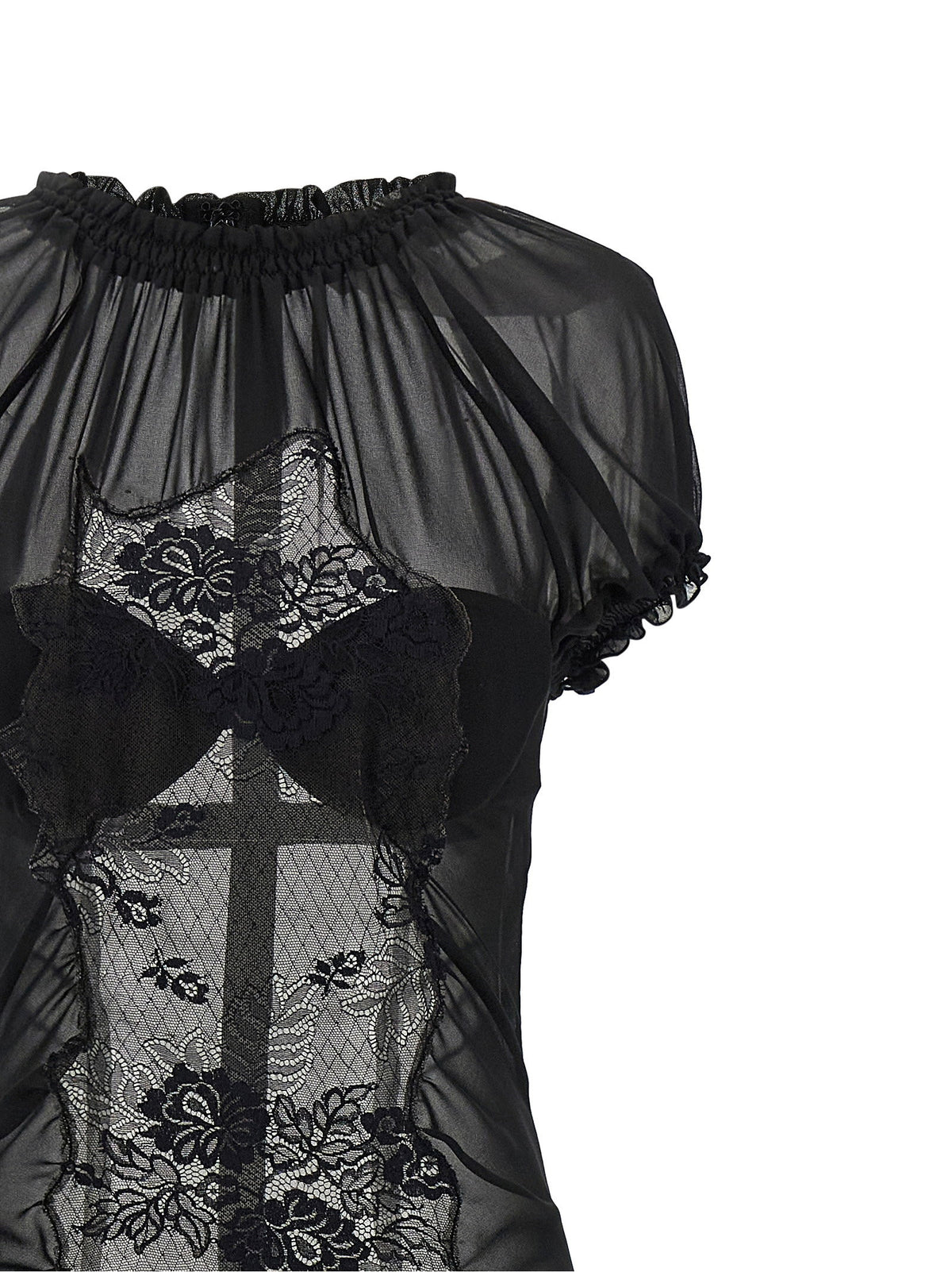 The Attico Lace Tulle Dress
