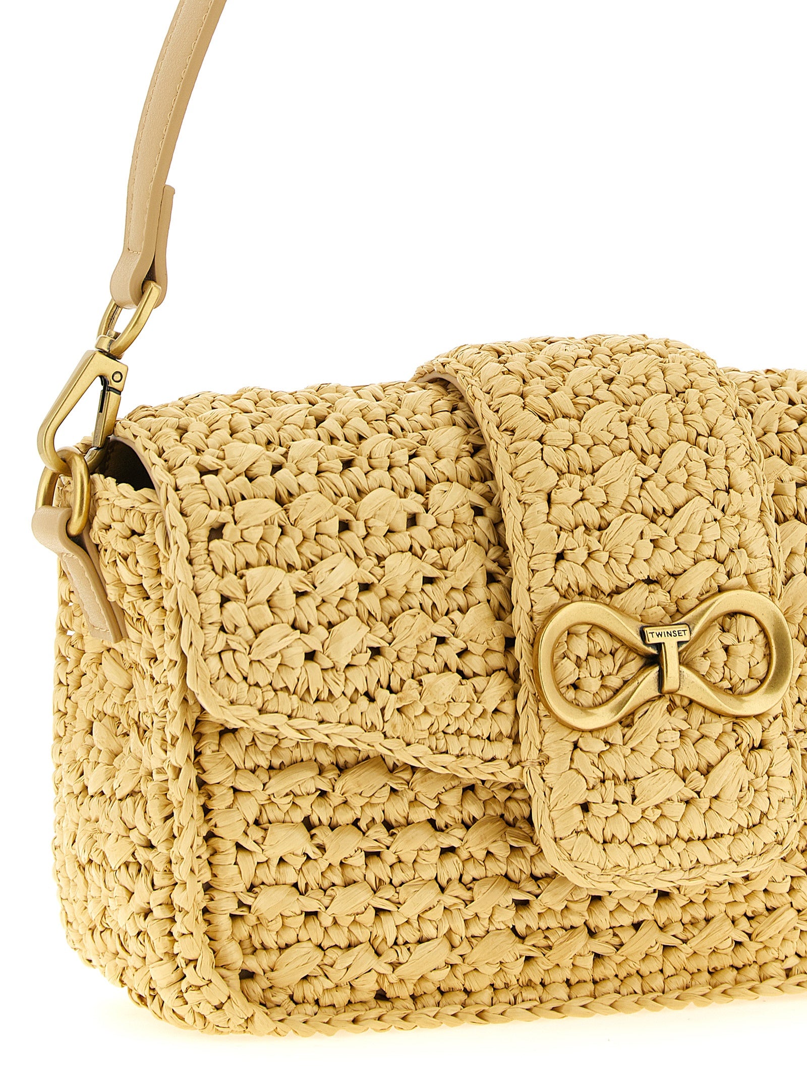 Twin Set Raffia Crossbody Bag