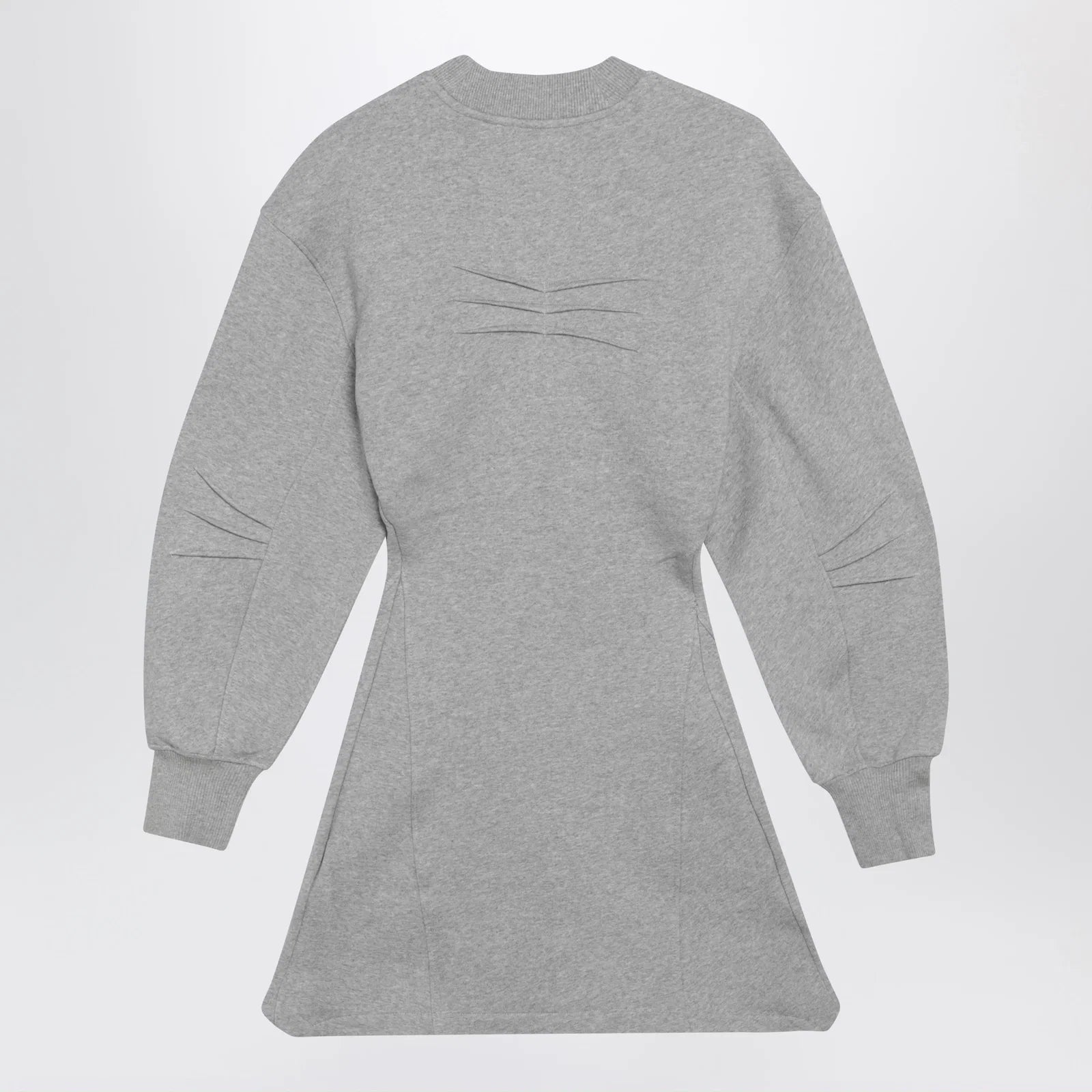 The Attico Melange cotton jersey mini dress in grey