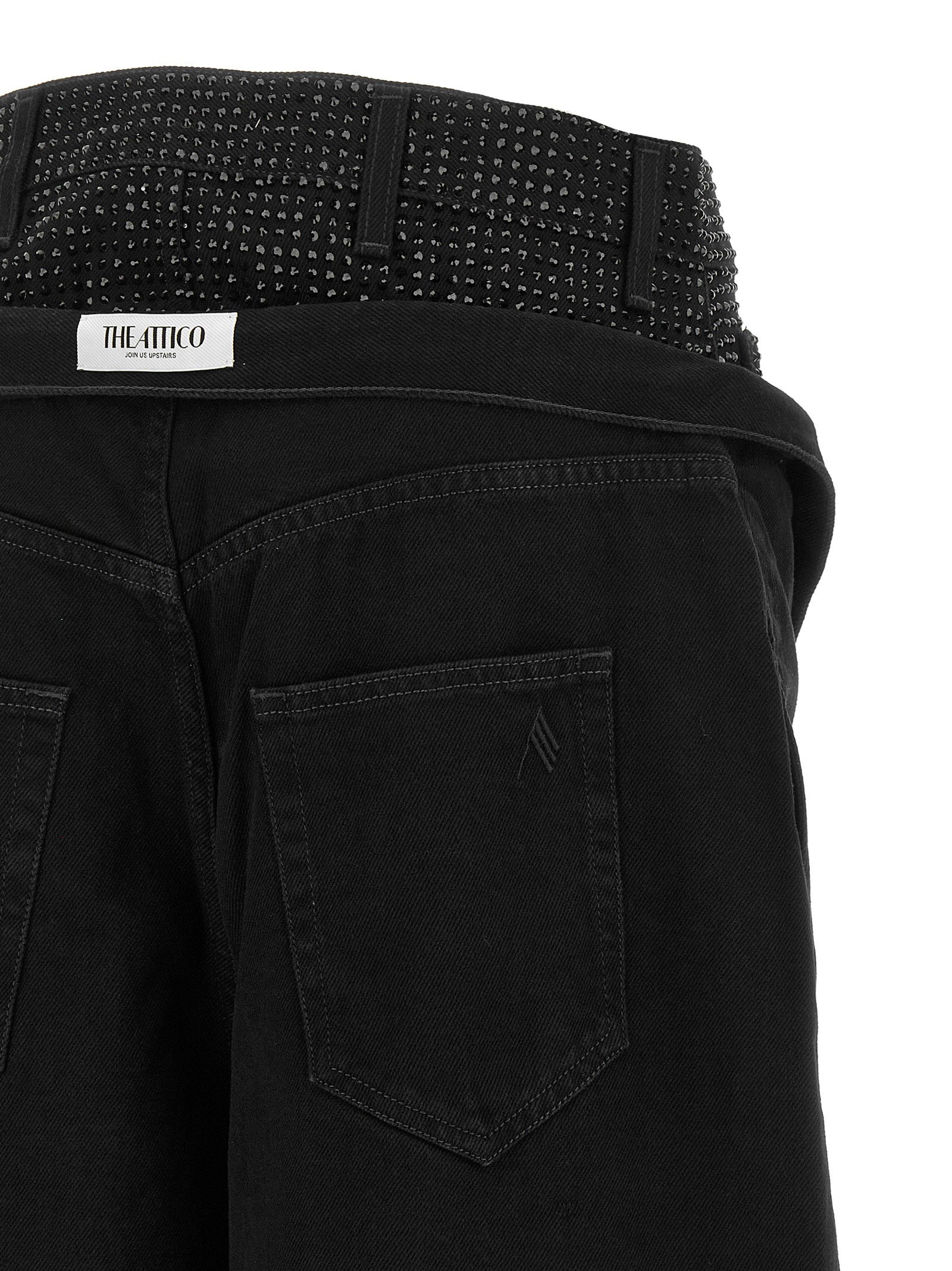 The Attico Crystal Insert Jeans