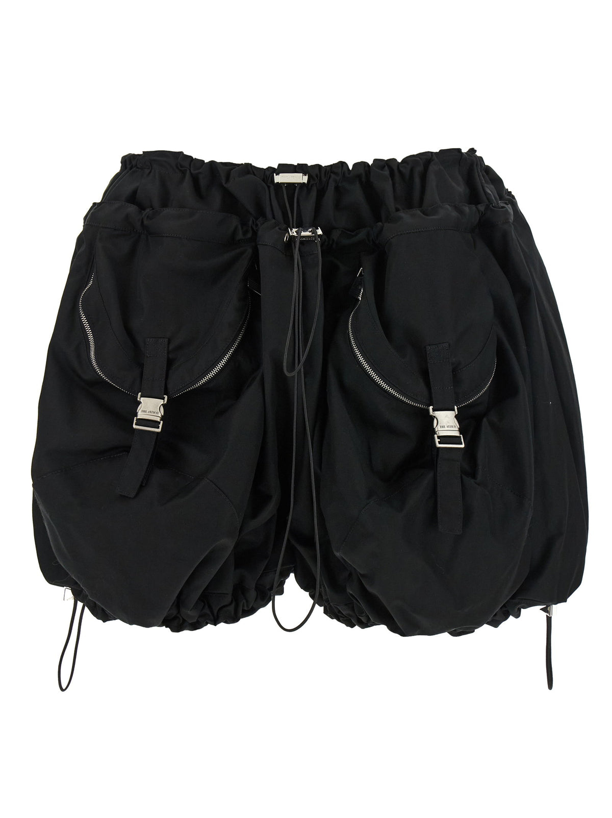 The Attico Black Utility Shorts