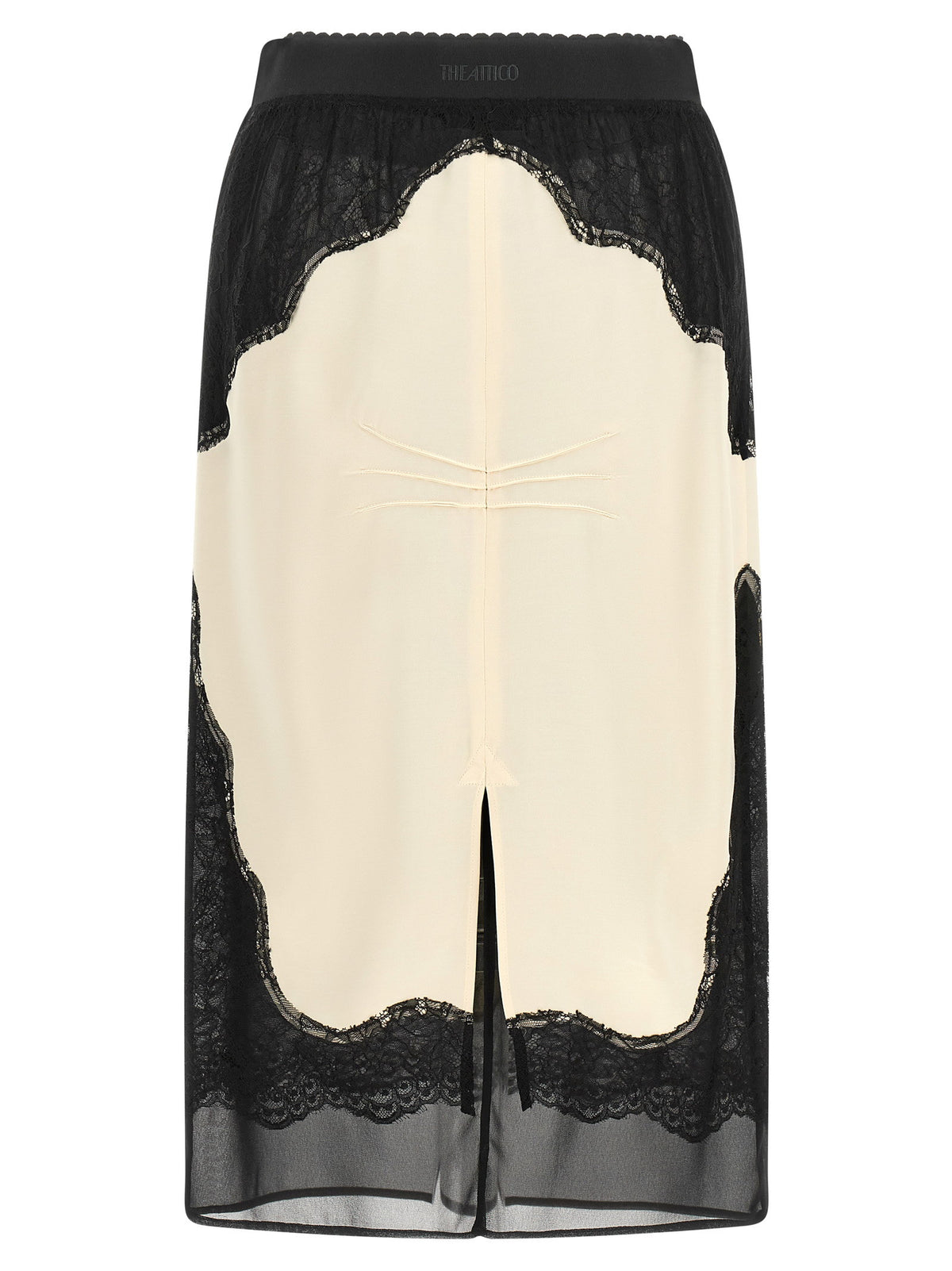 The Attico Lace Insert Skirt