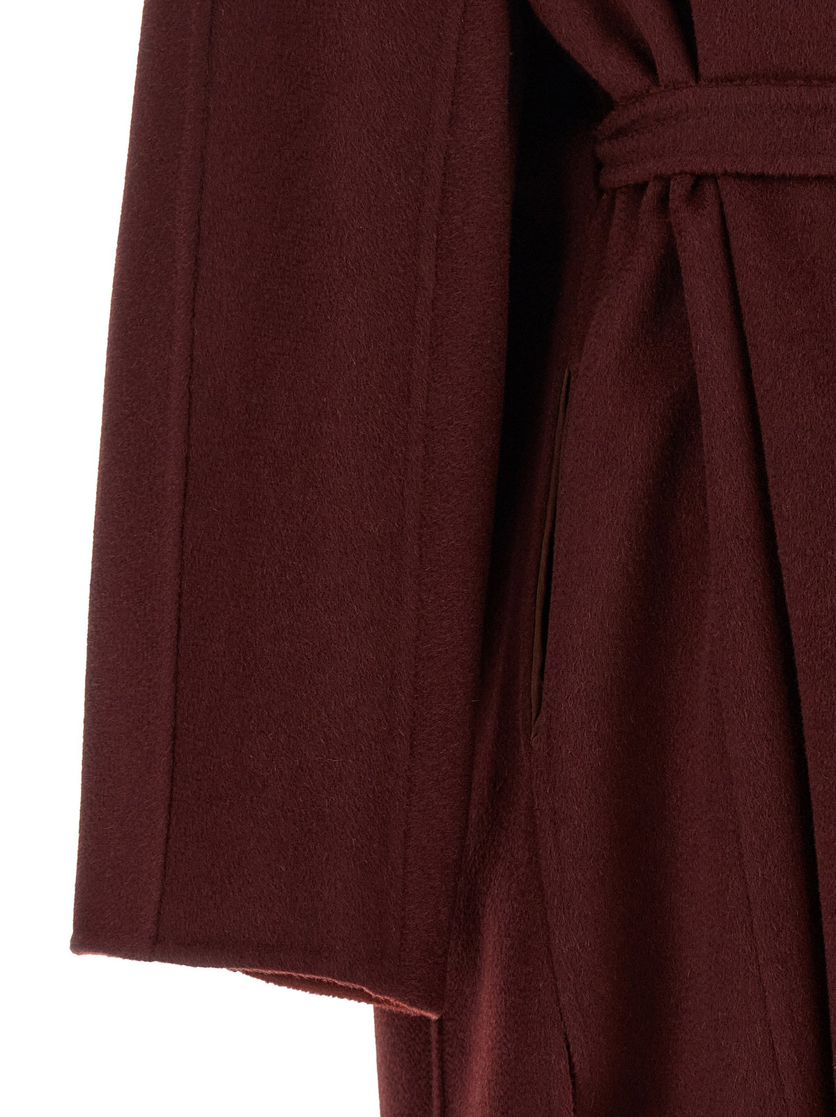 Max Mara Atelier Burgundy Ululo Reversible Coat