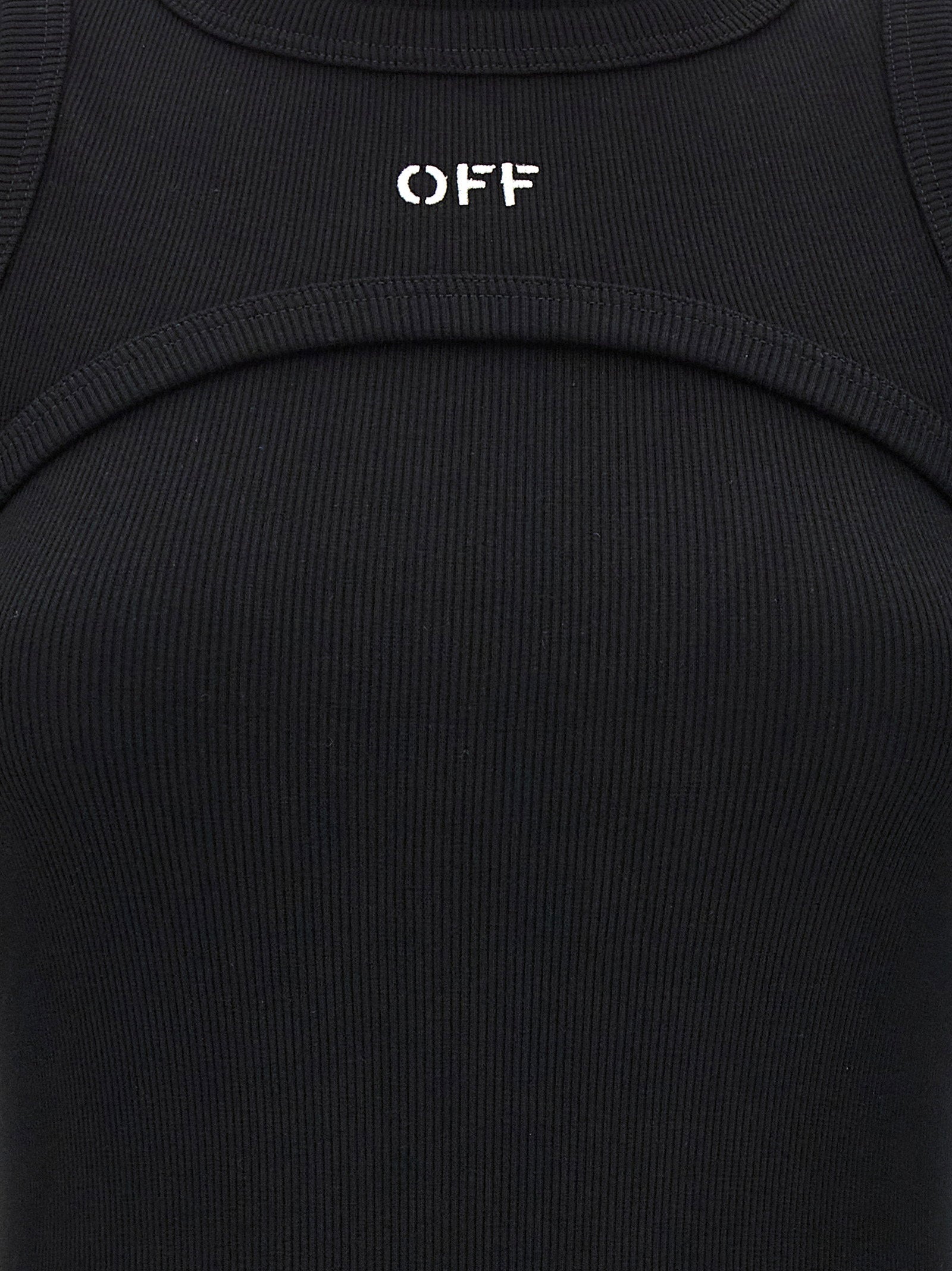 Off White Off Stamp Rib Dress