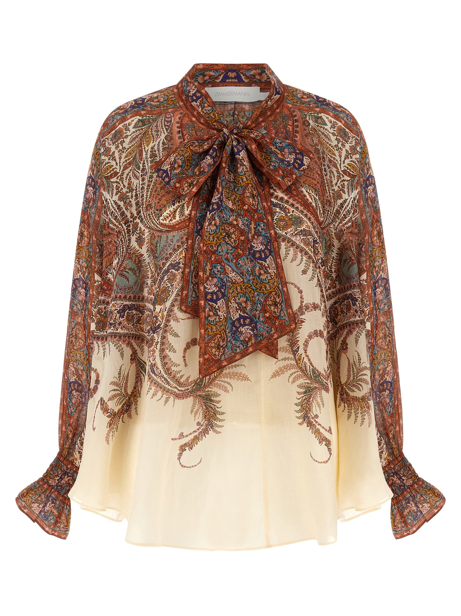 Zimmermann Rhiannon Tie Neck Blouse