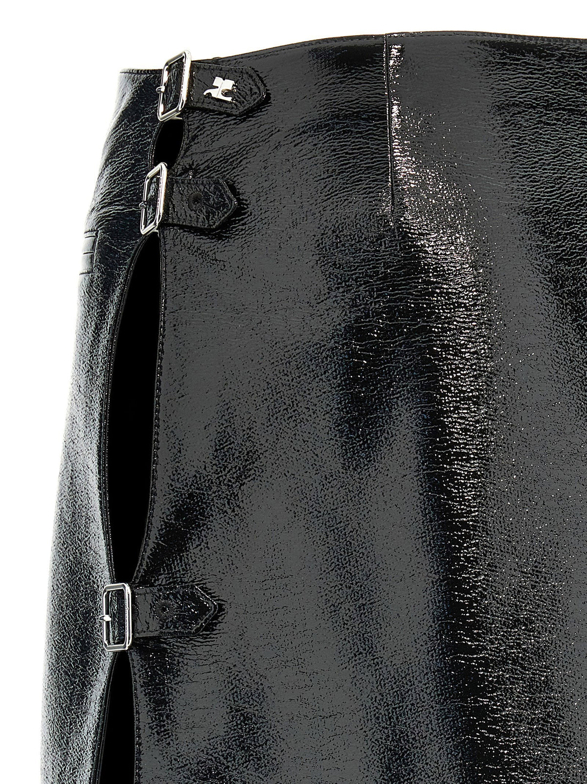 Courreges Mini Multi Sangle Vinyl Skirt