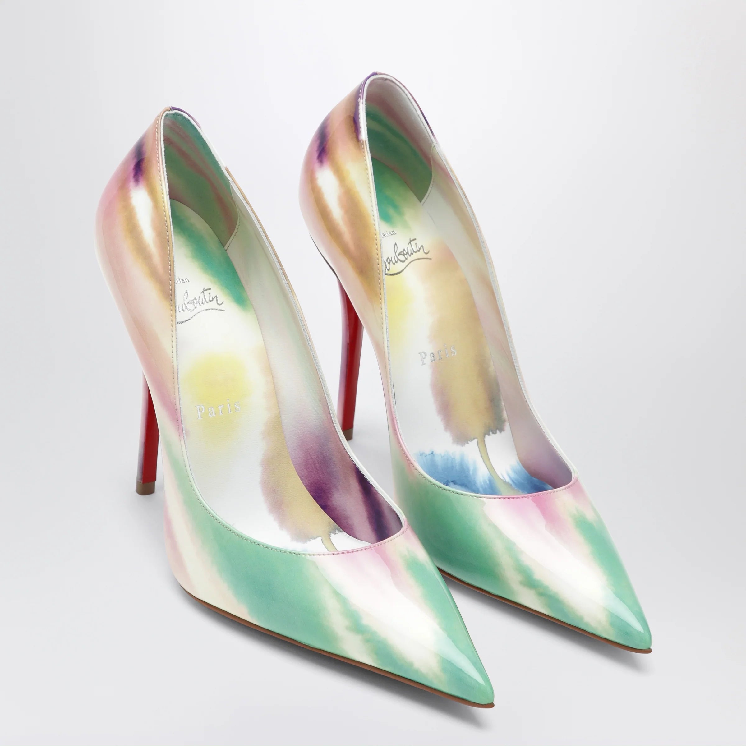 Christian Louboutin Miss Z pumps in tie-dye patent calf leather