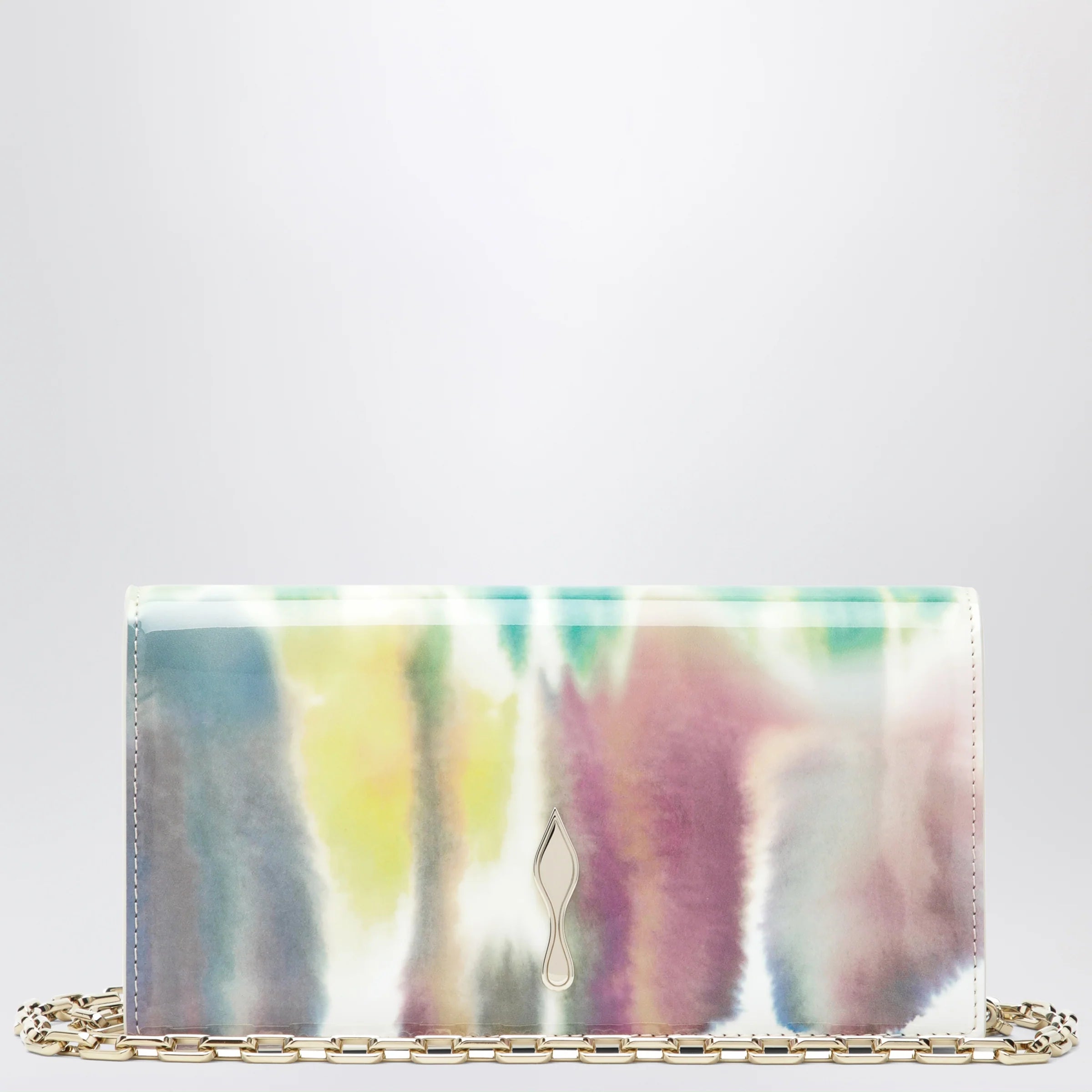 Christian Louboutin Bettina Clutch in multicoloured crepe satin