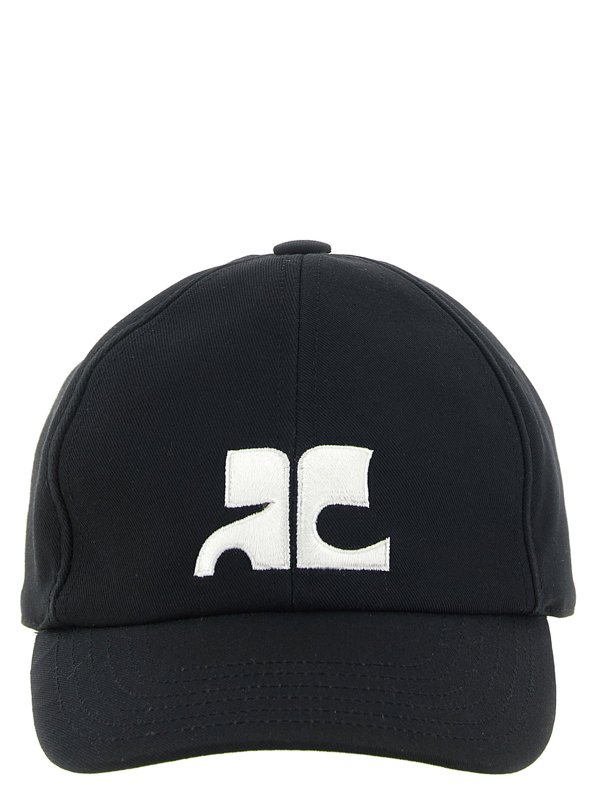 Courreges Ac Logo Cotton Cap Hat