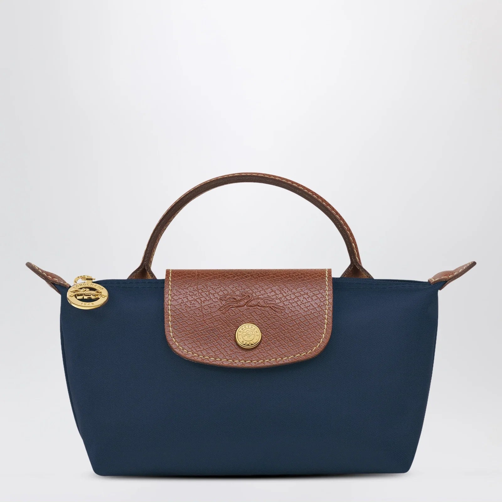 Longchamp Le Pliage Original Pebble clutch bag marine