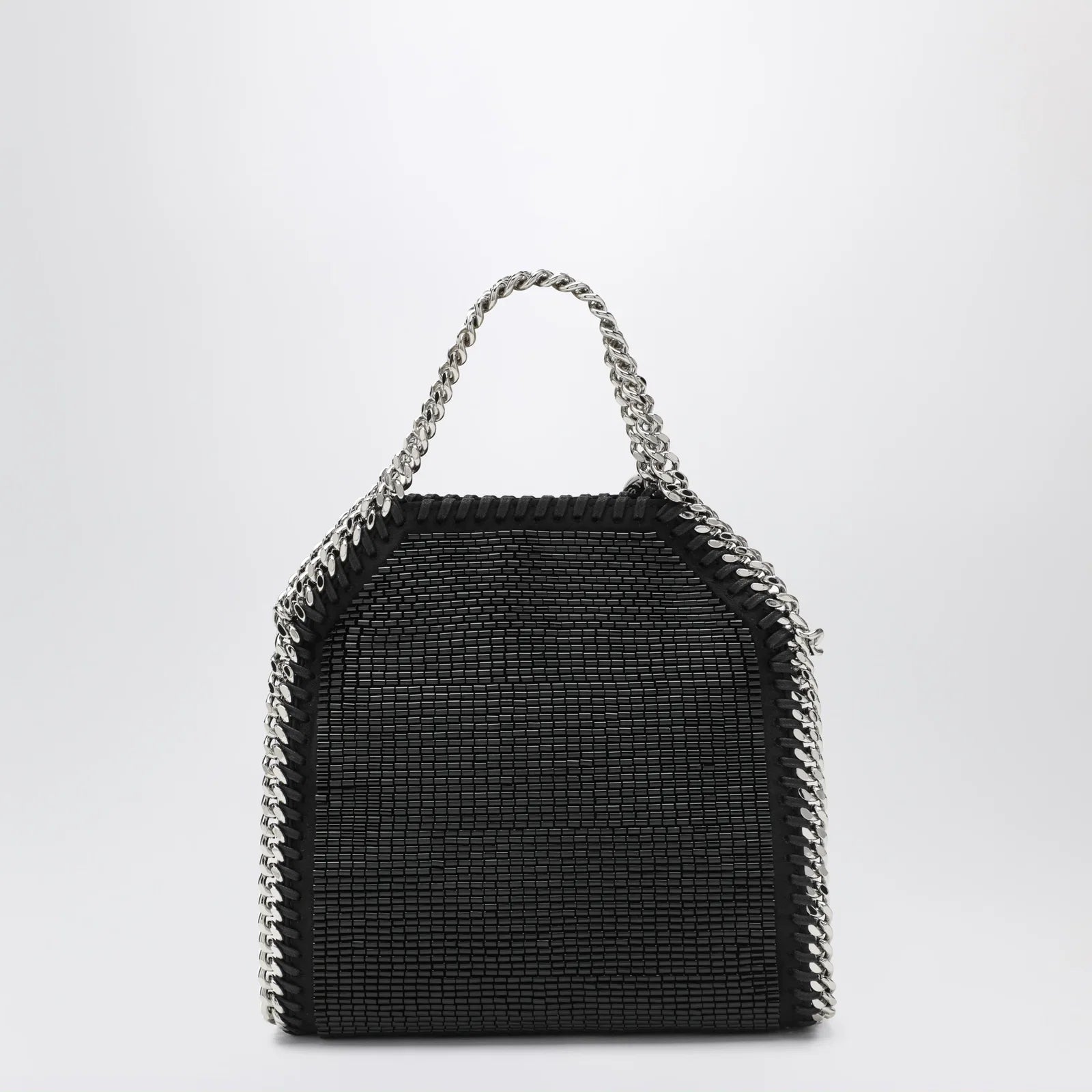Stella McCartney Falabella mini tote bag in black crystal mesh