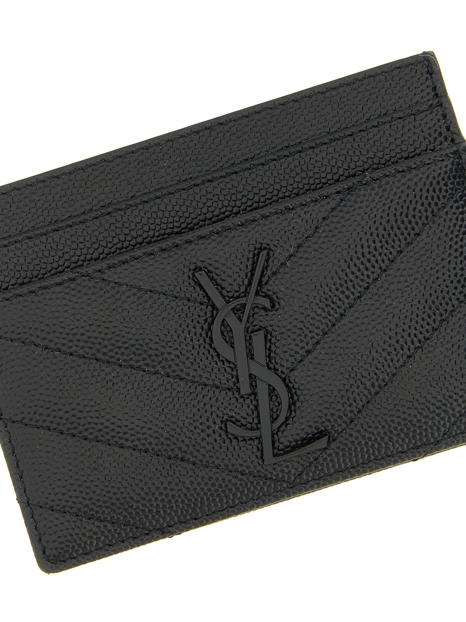 Saint Laurent Logo Matelassé Card Holder
