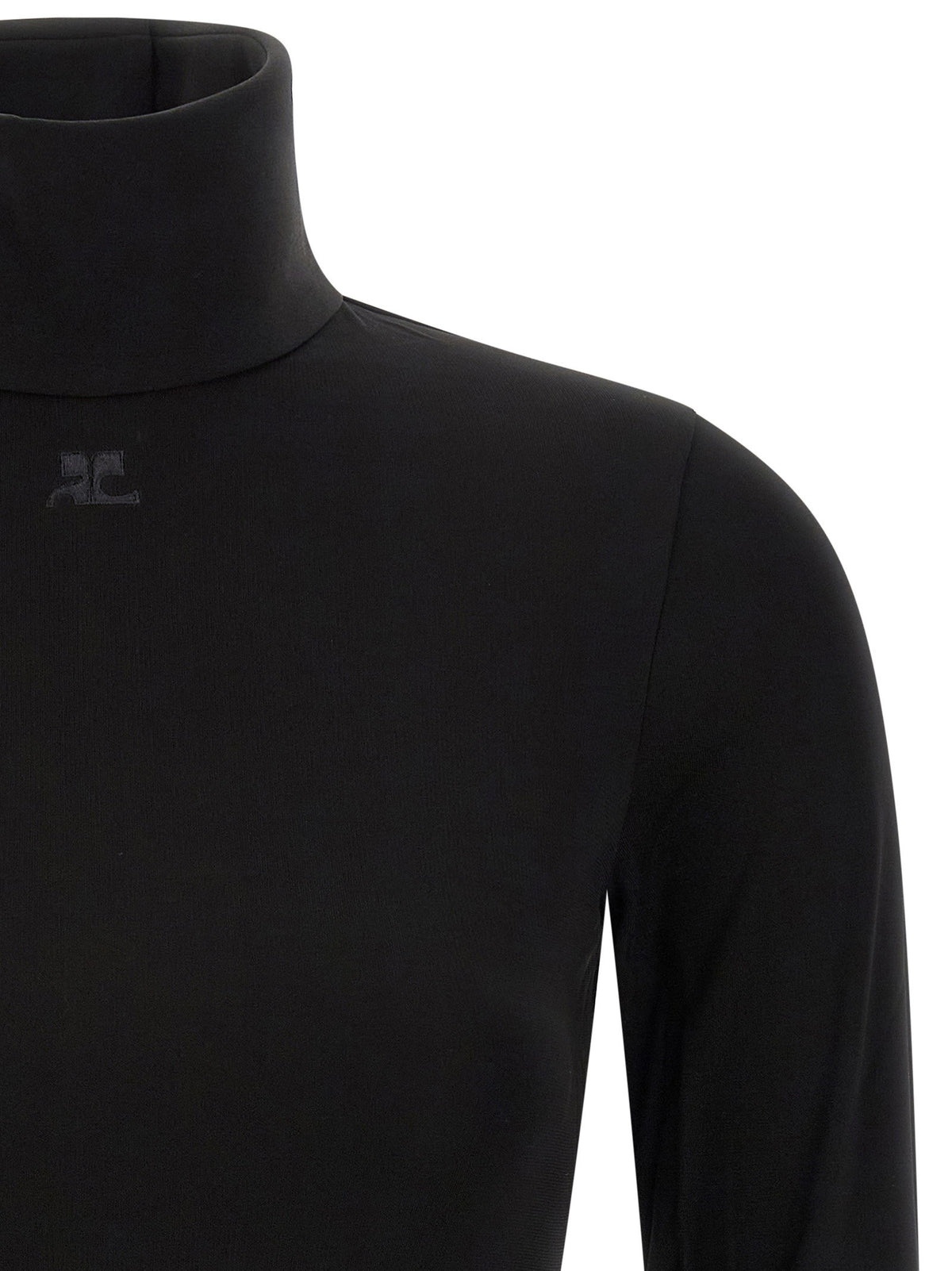 Courreges Jersey Mockneck Bodysuit