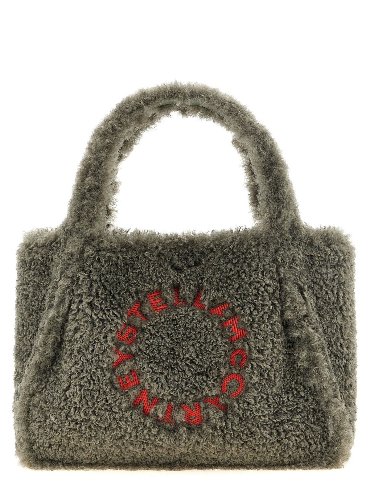 Stella Mccartney Shearling Logo Shopping Bag