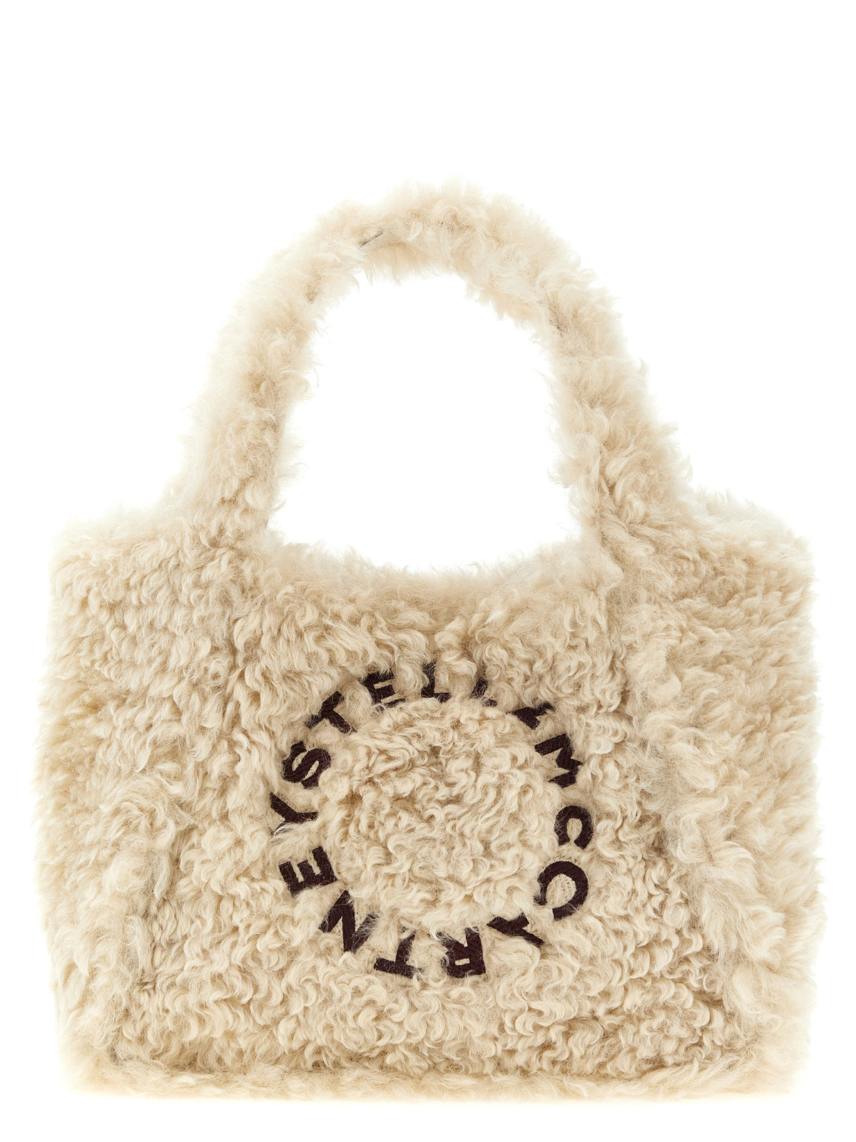 Stella Mccartney Shearling Logo Shopping Bag