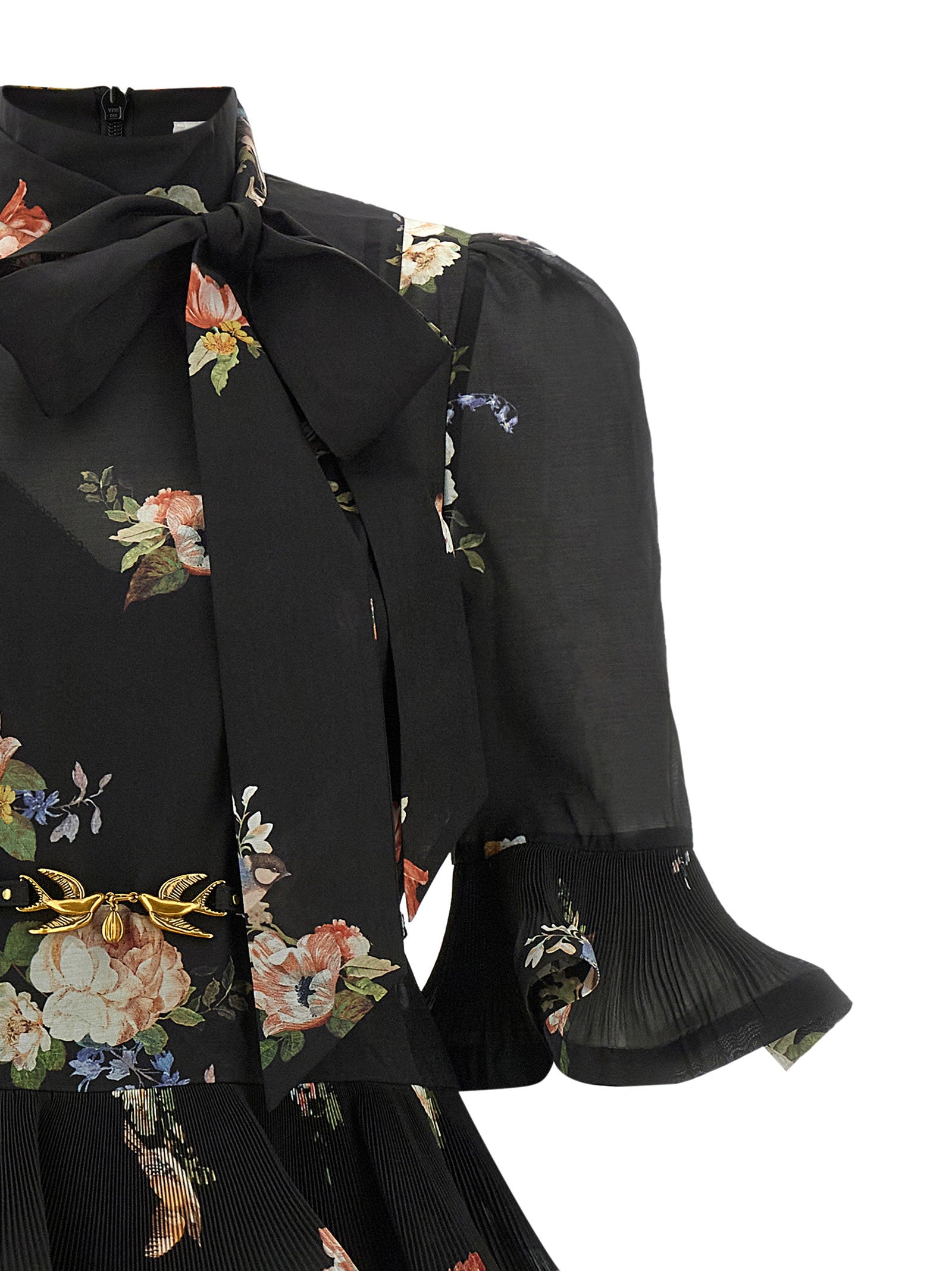 Zimmermann Pleated Sleeved Dress
