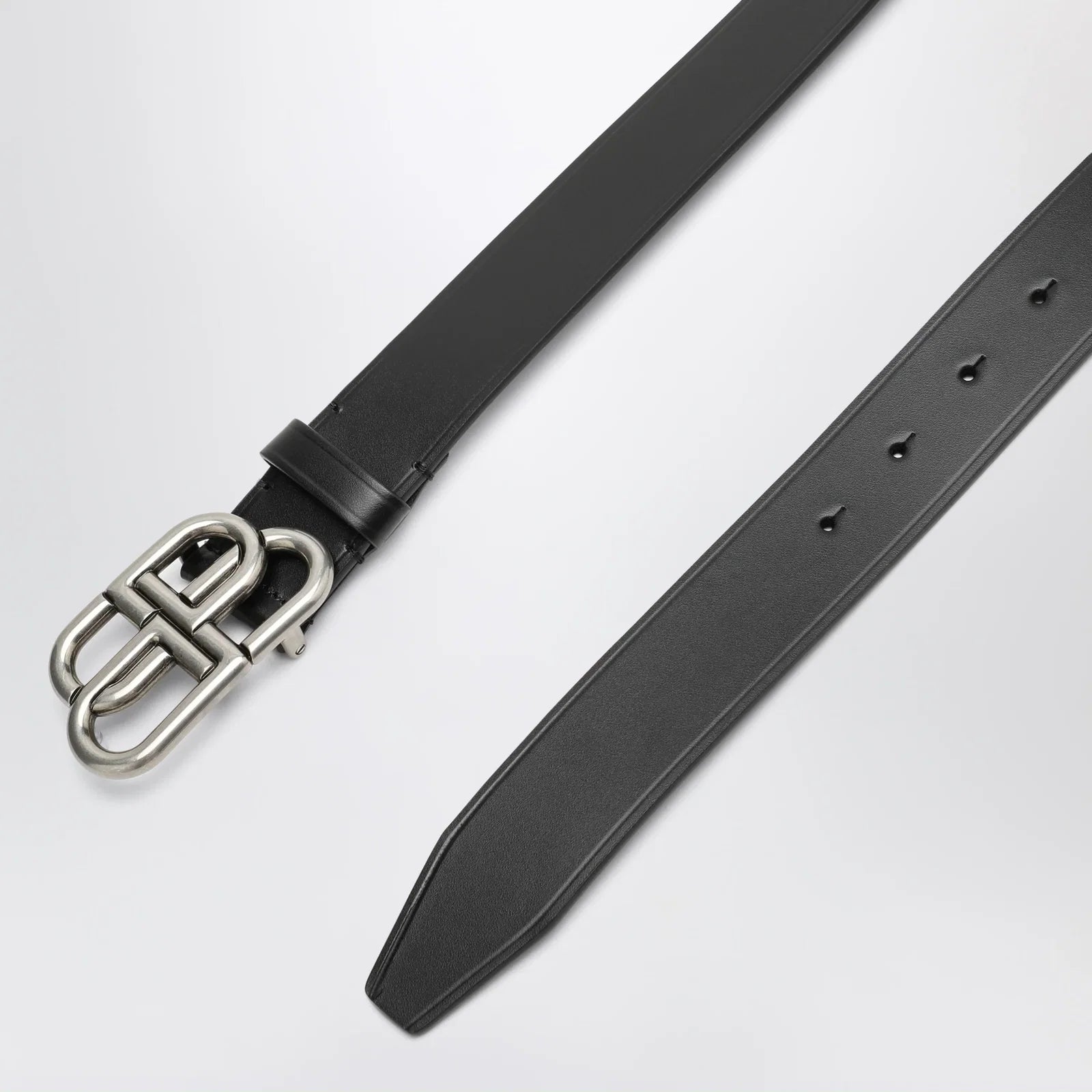Balenciaga Black BB leather belt