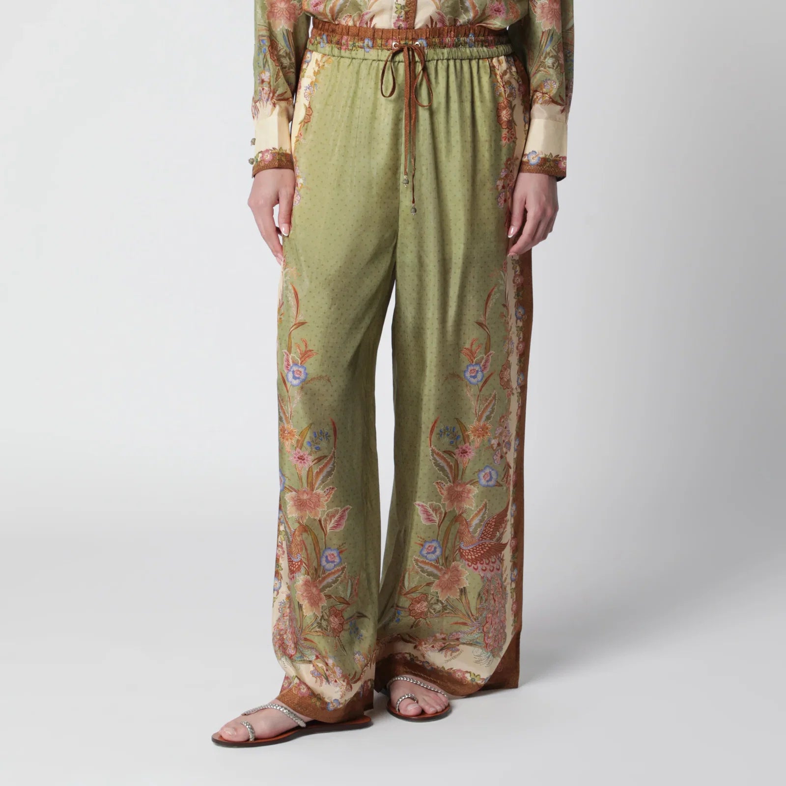ZIMMERMANN Indra Relaxed trousers with floral print