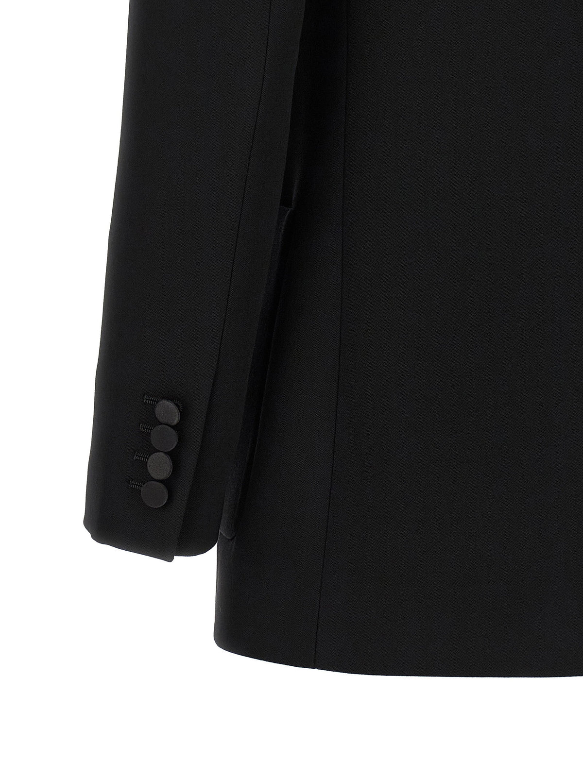 Saint Laurent Satin Lapel Blazer