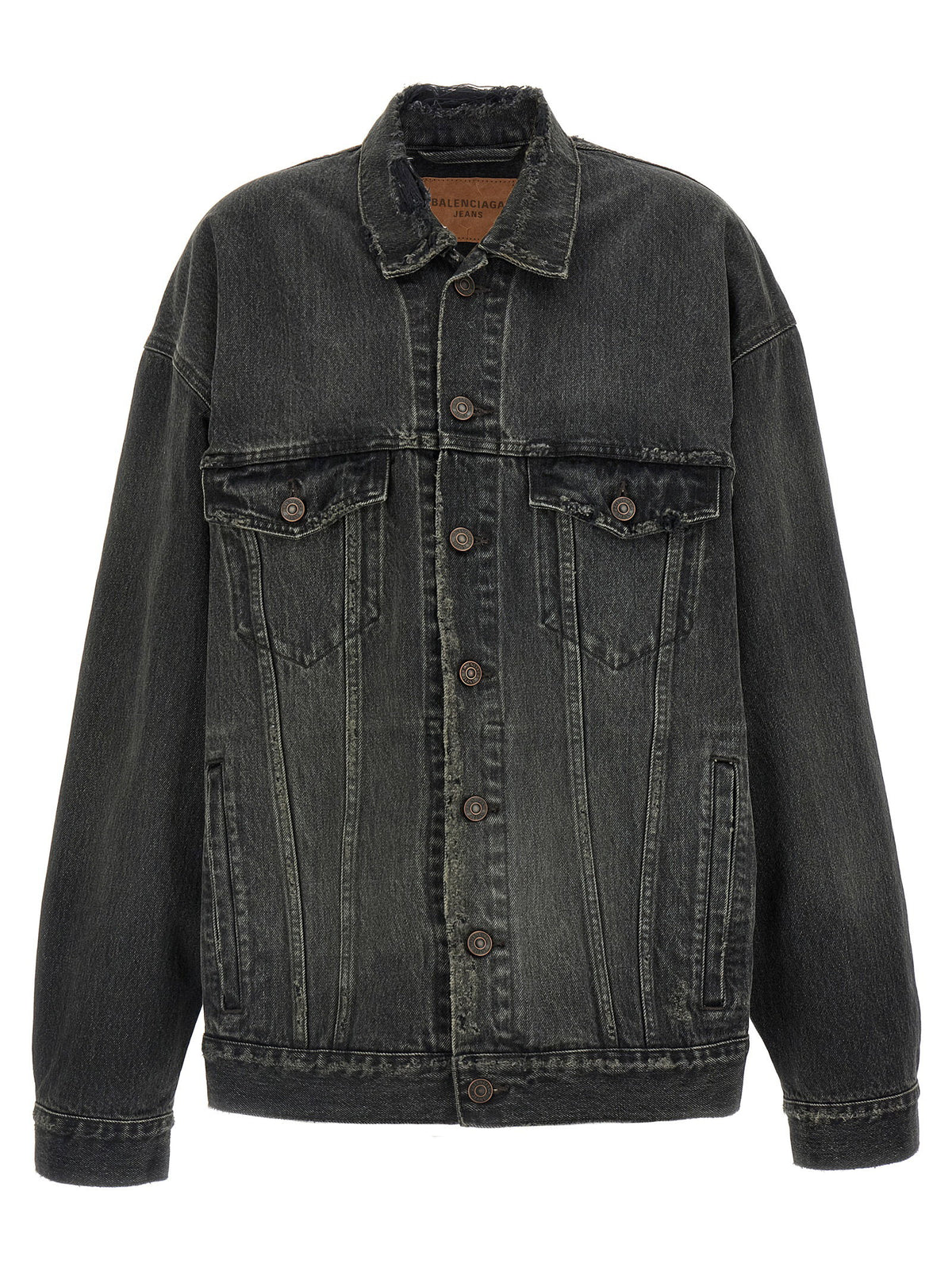 Balenciaga Denim Jacket With Used Effect