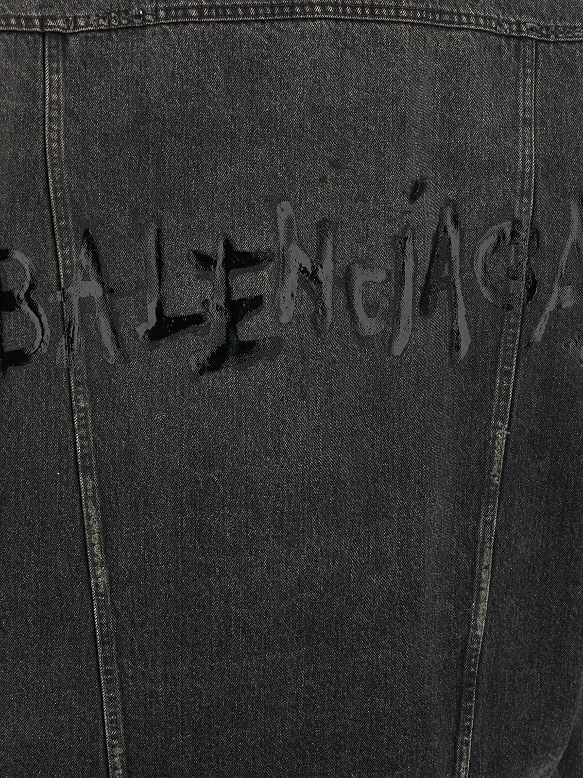 Balenciaga Denim Jacket With Used Effect