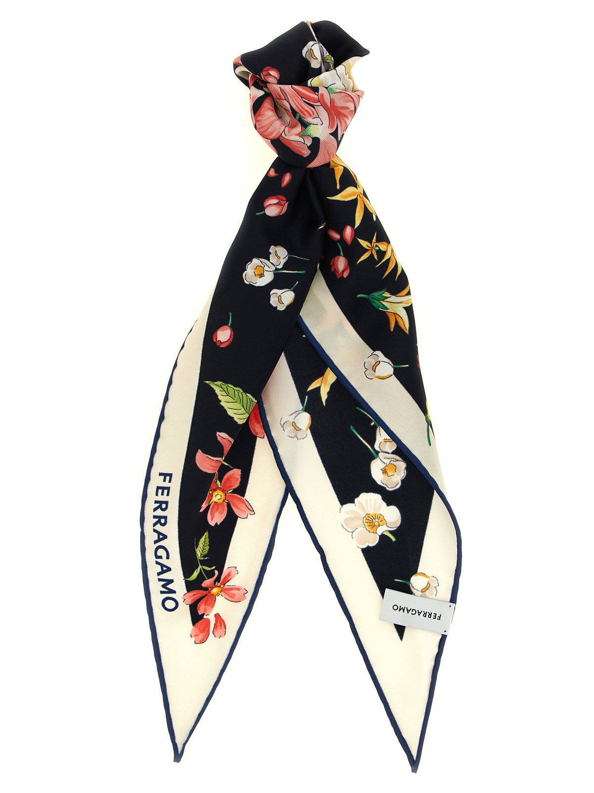 Ferragamo Primavera Print Diamond Scarf