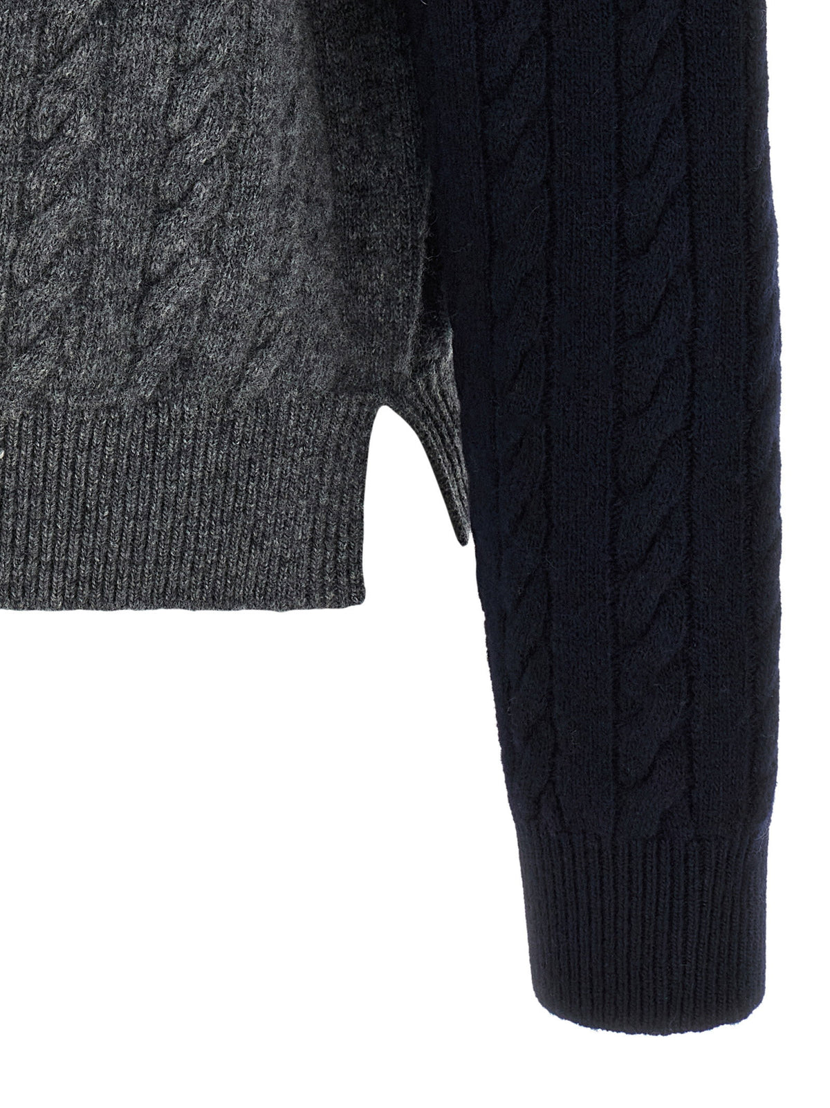 Ferragamo Color Block Braid Sweater