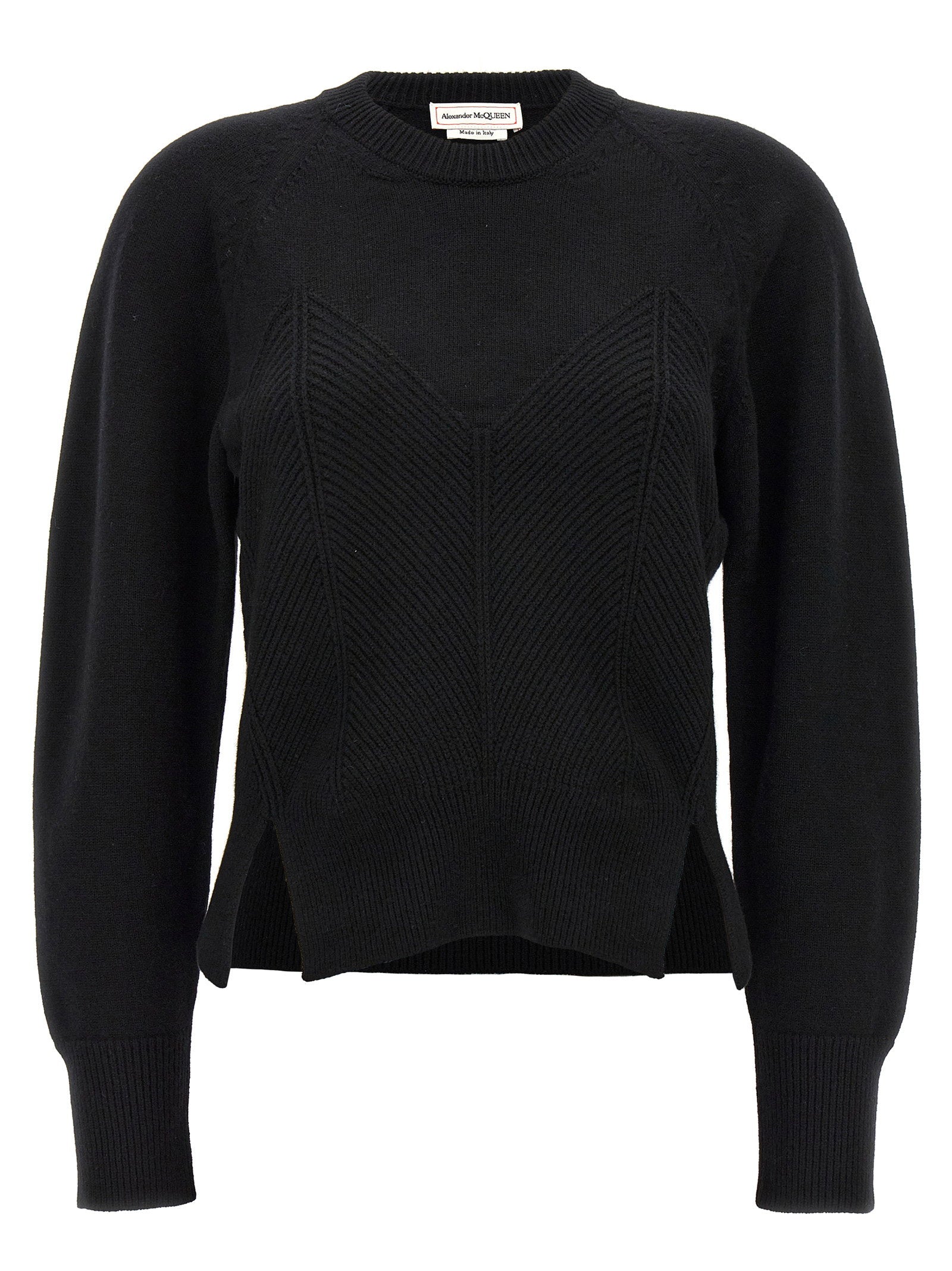 Alexander McQueen Chevron Corset Sweater
