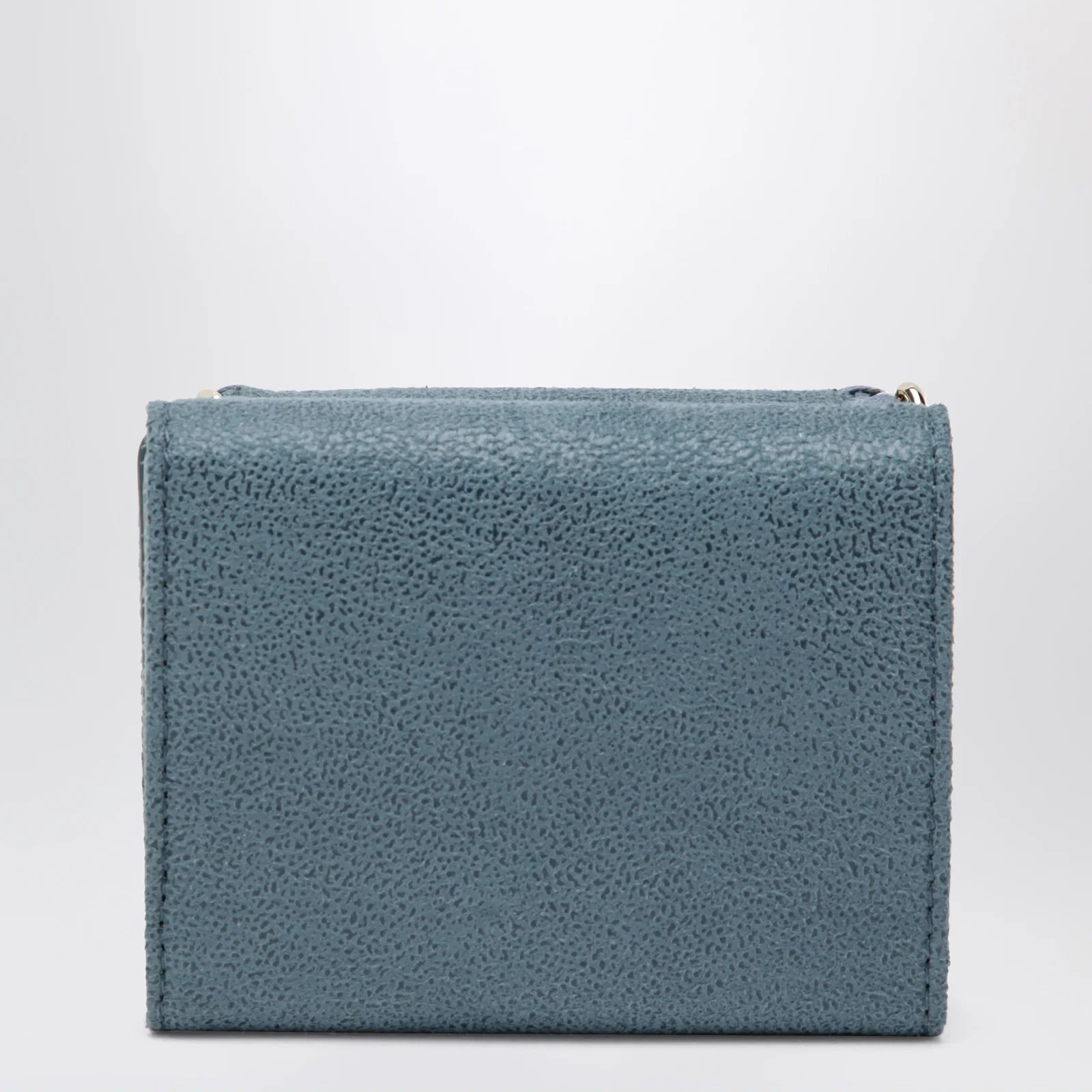 Stella McCartney Light Blue Falabella Trifold Wallet With Chain