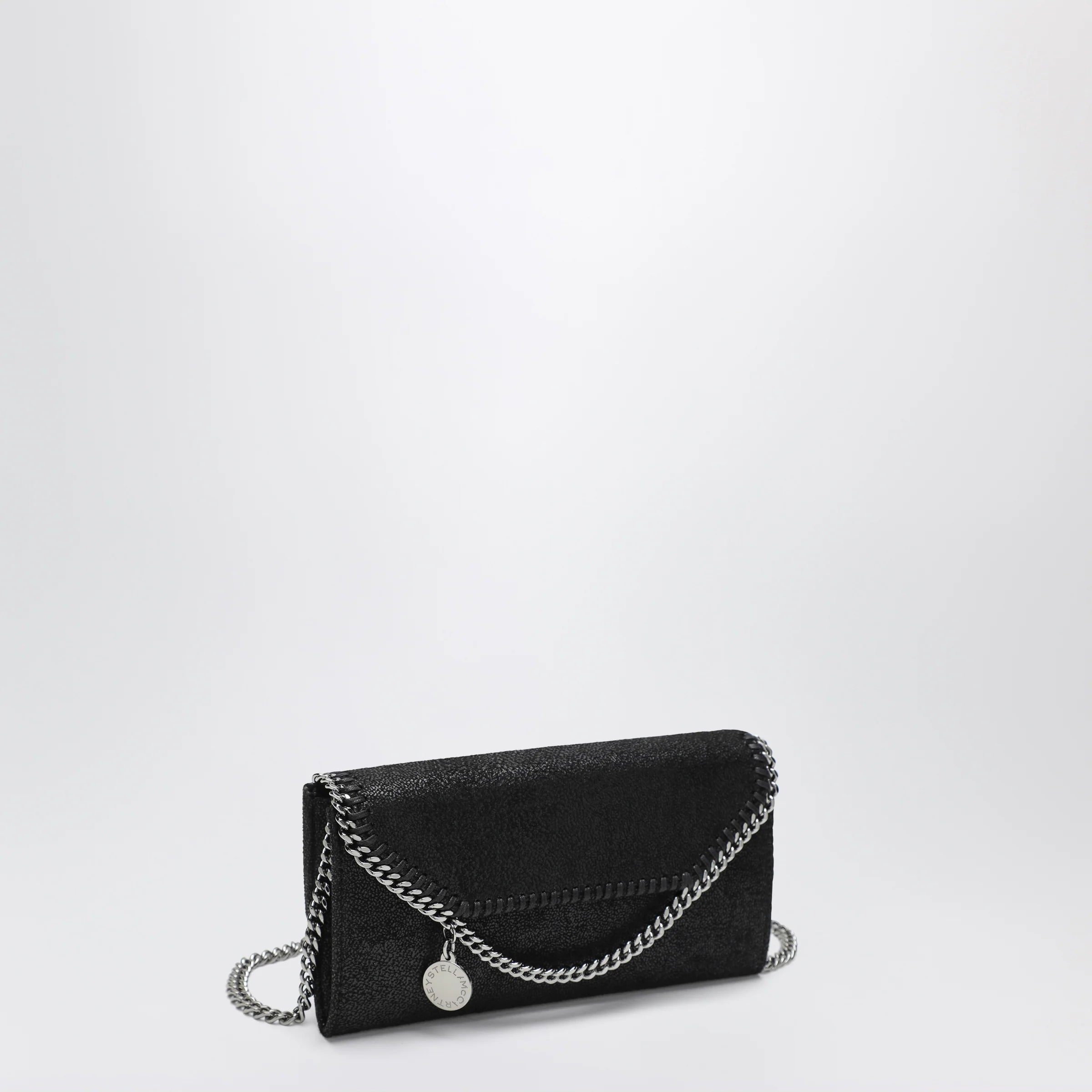 Stella McCartney Falabella black crossbody wallet