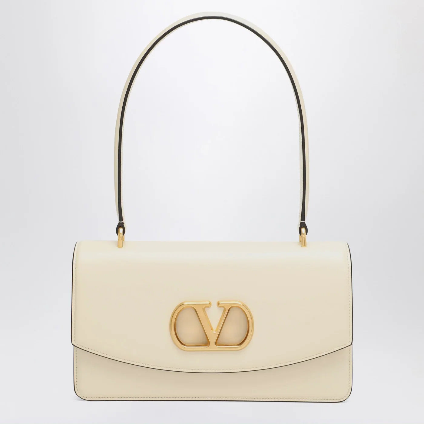 Valentino Garavani Vain bag in butter White glossy calfskin