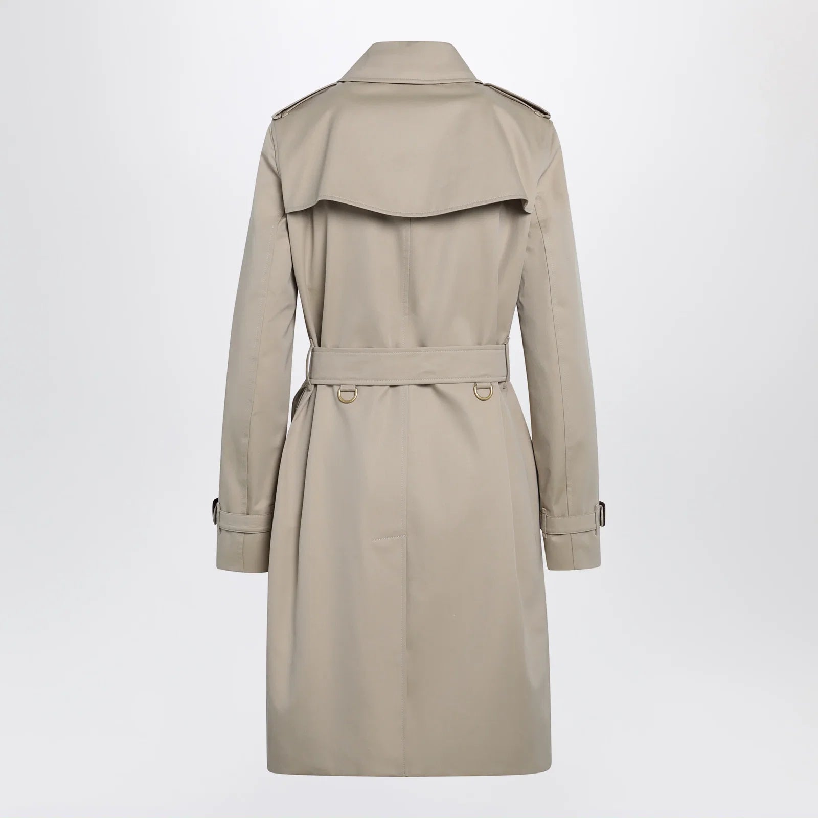 Burberry Beige double-breasted Kensington cotton trench coat
