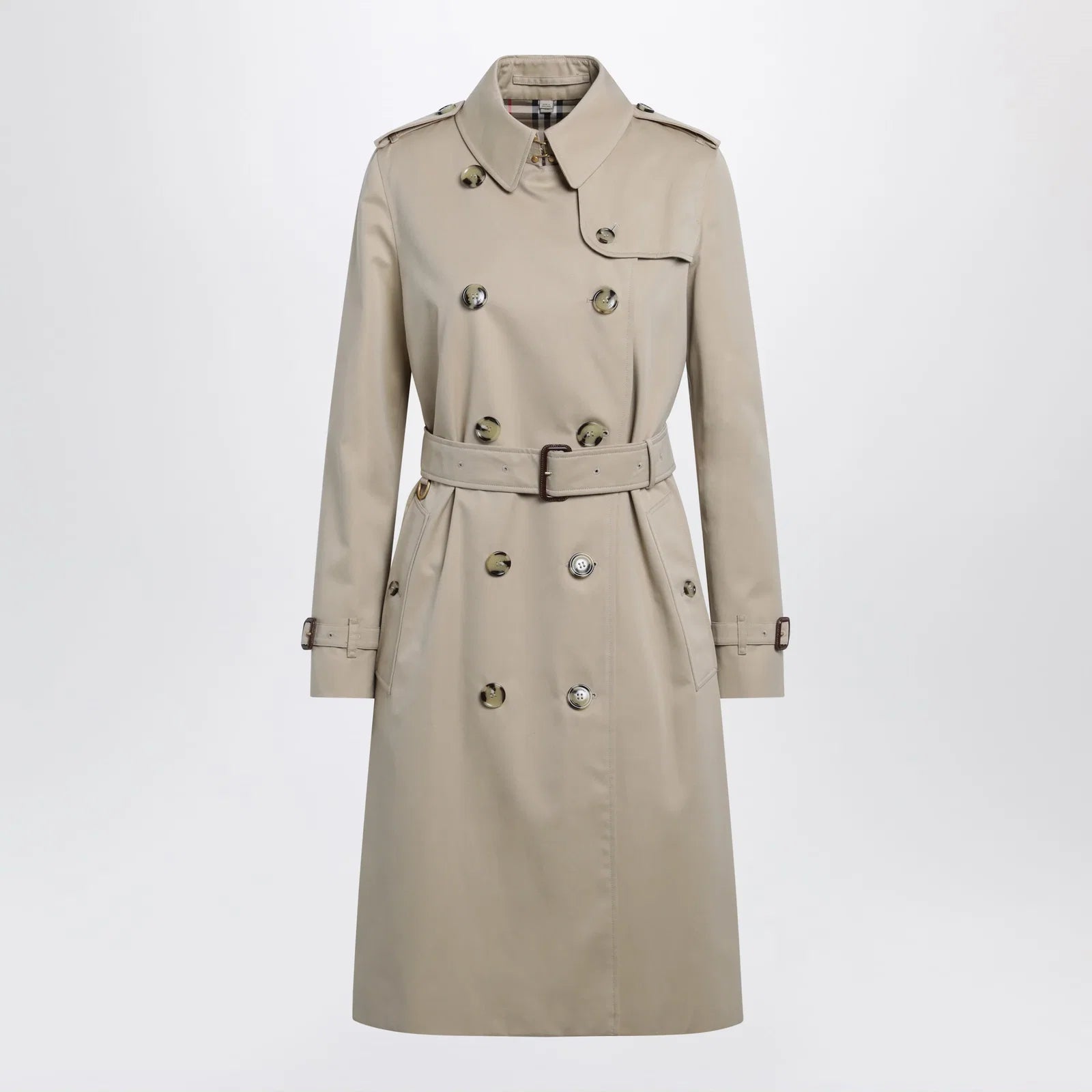 Burberry Long Kensington Heritage cotton trench coat in honey