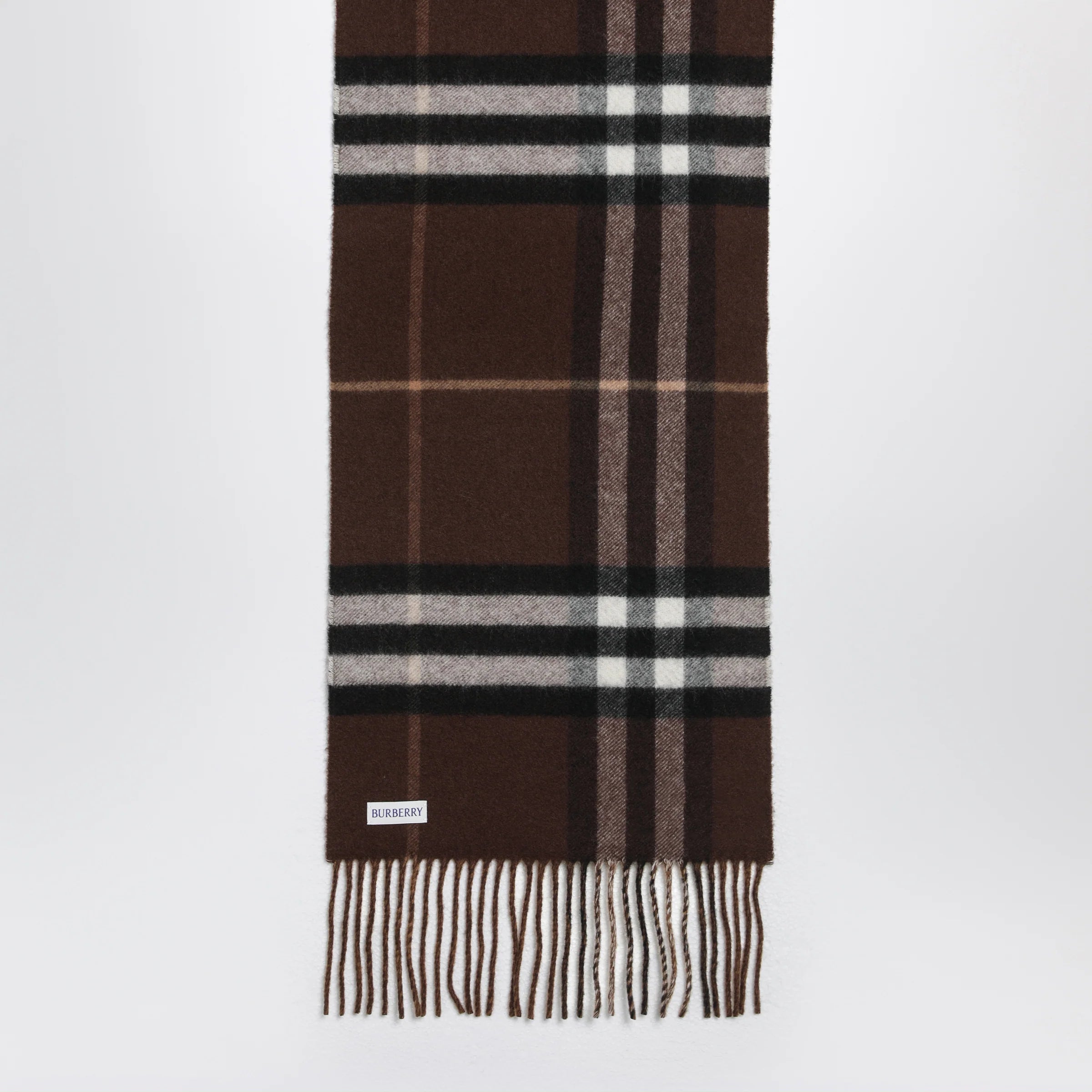 Burberry Reversible Check cashmere scarf with EKD
