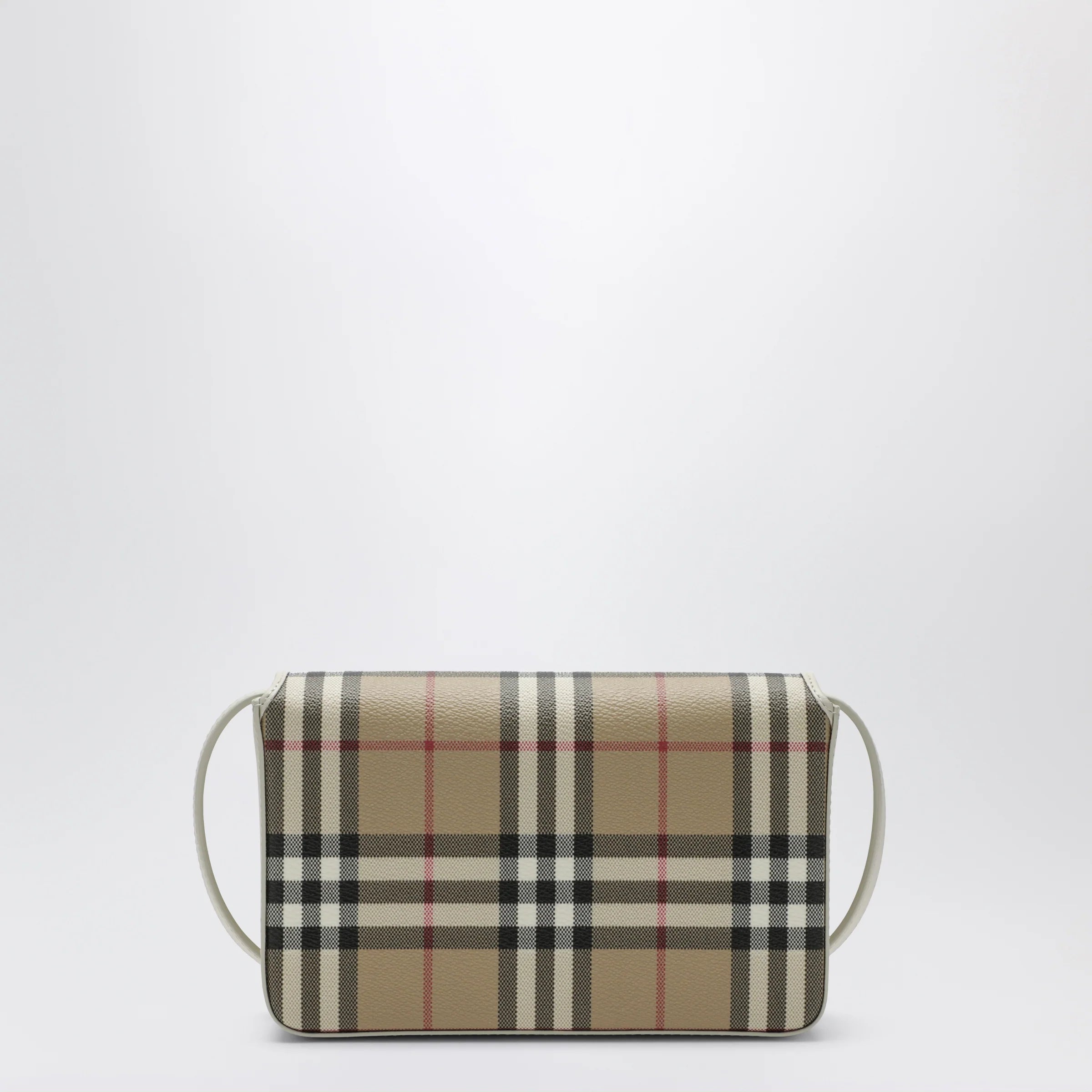 Burberry White Hampshire bag with Check pattern