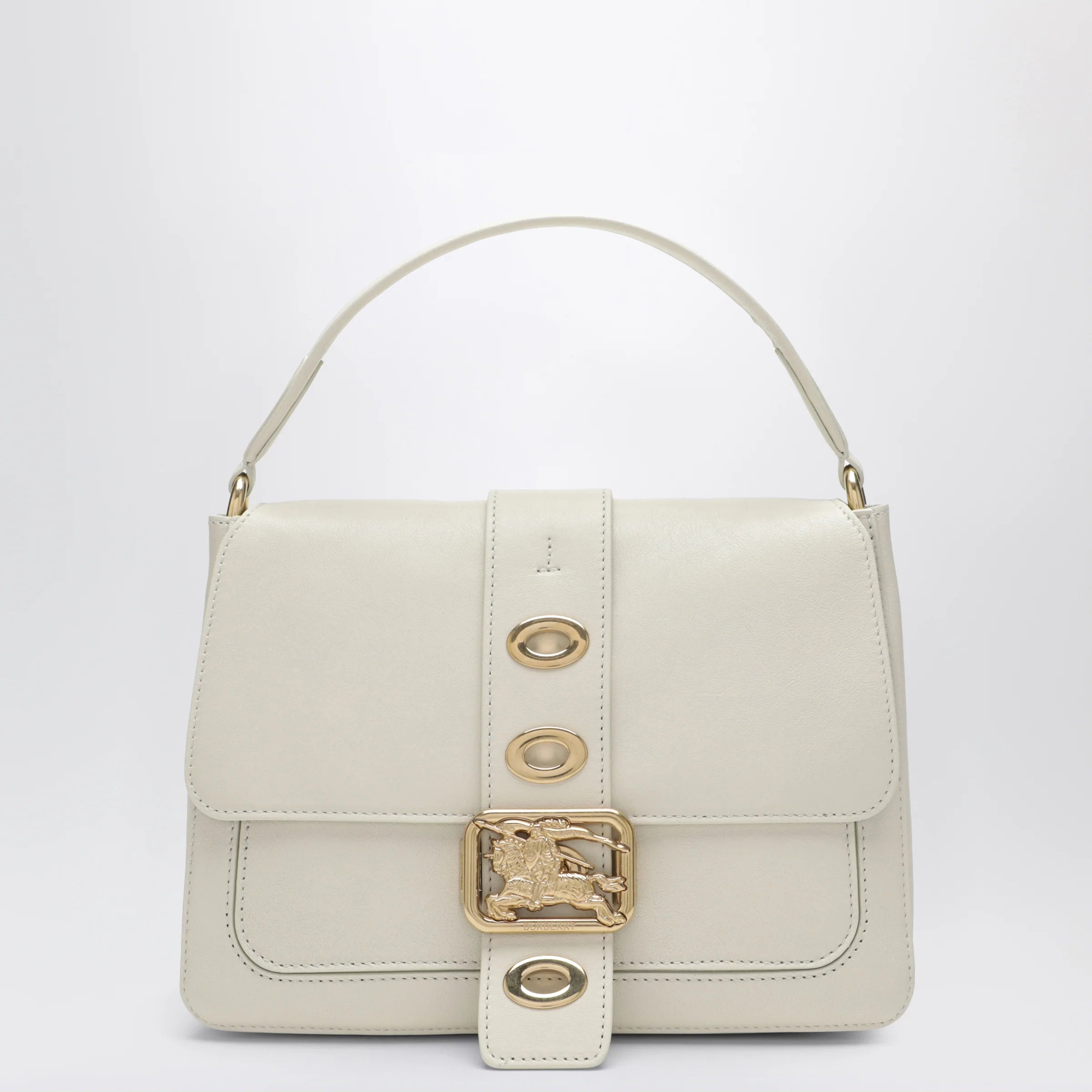 Burberry Small Rider shoulder bag in beige lambskin