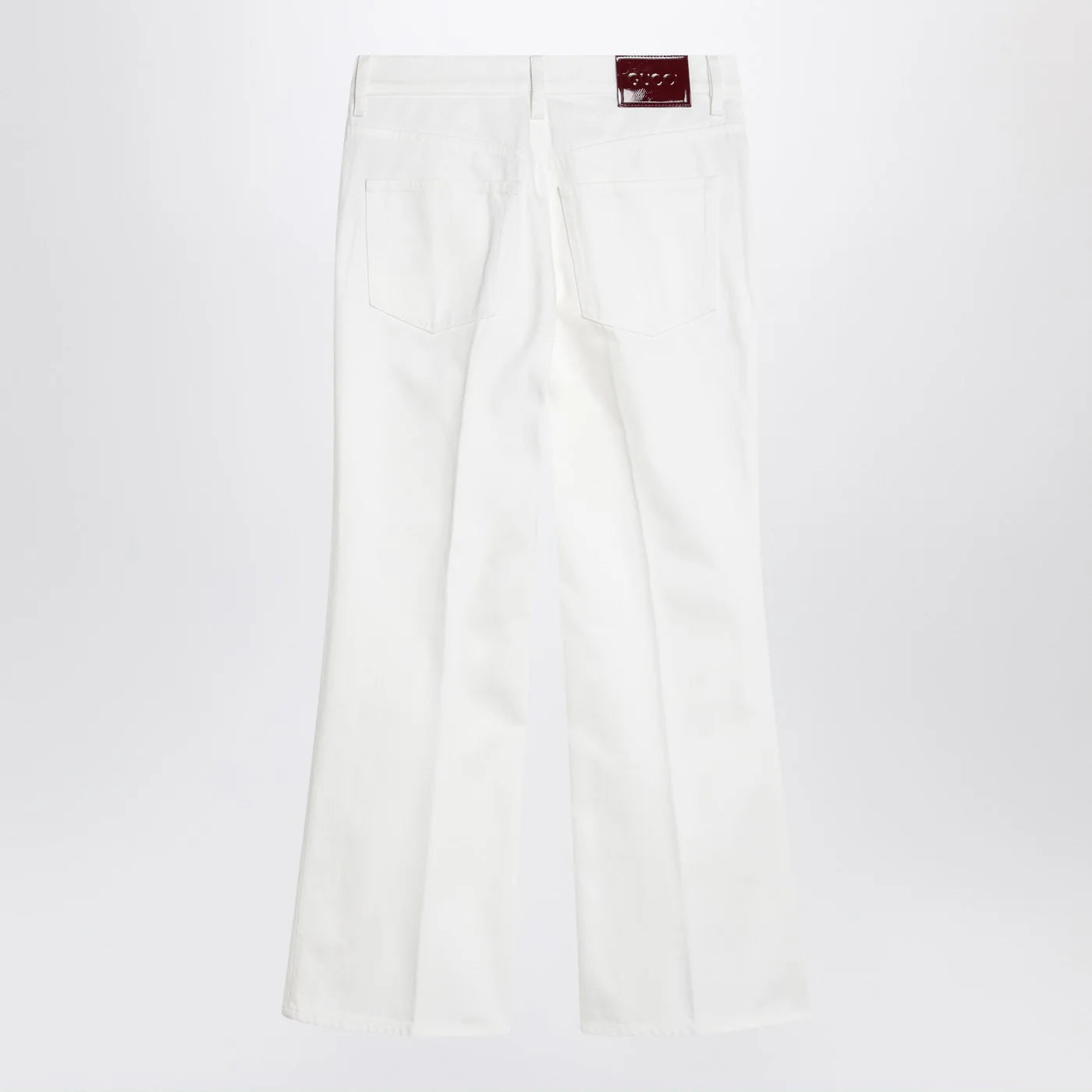 GUCCI Short white flare trousers
