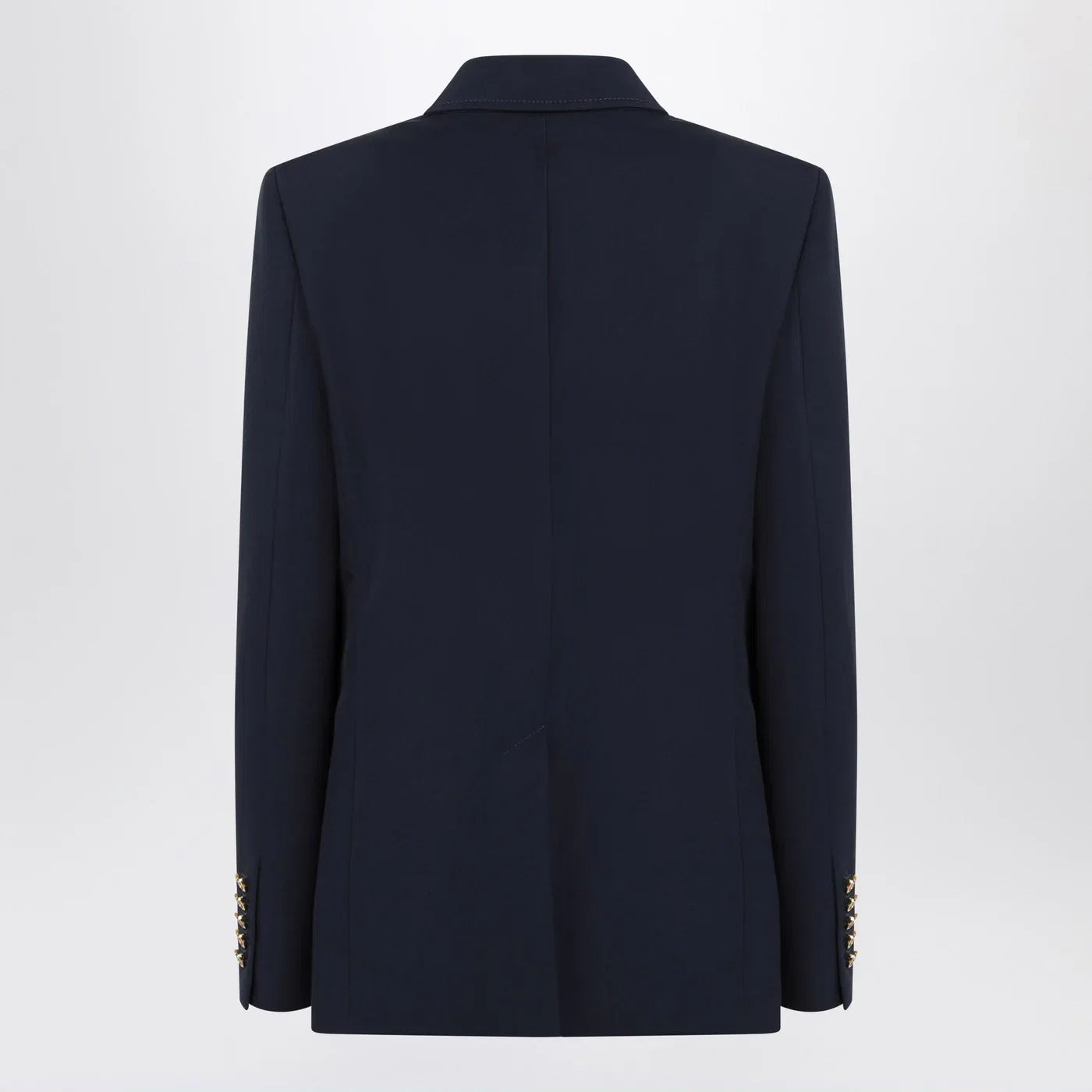 GUCCI Double-breasted blue jacket in cotton