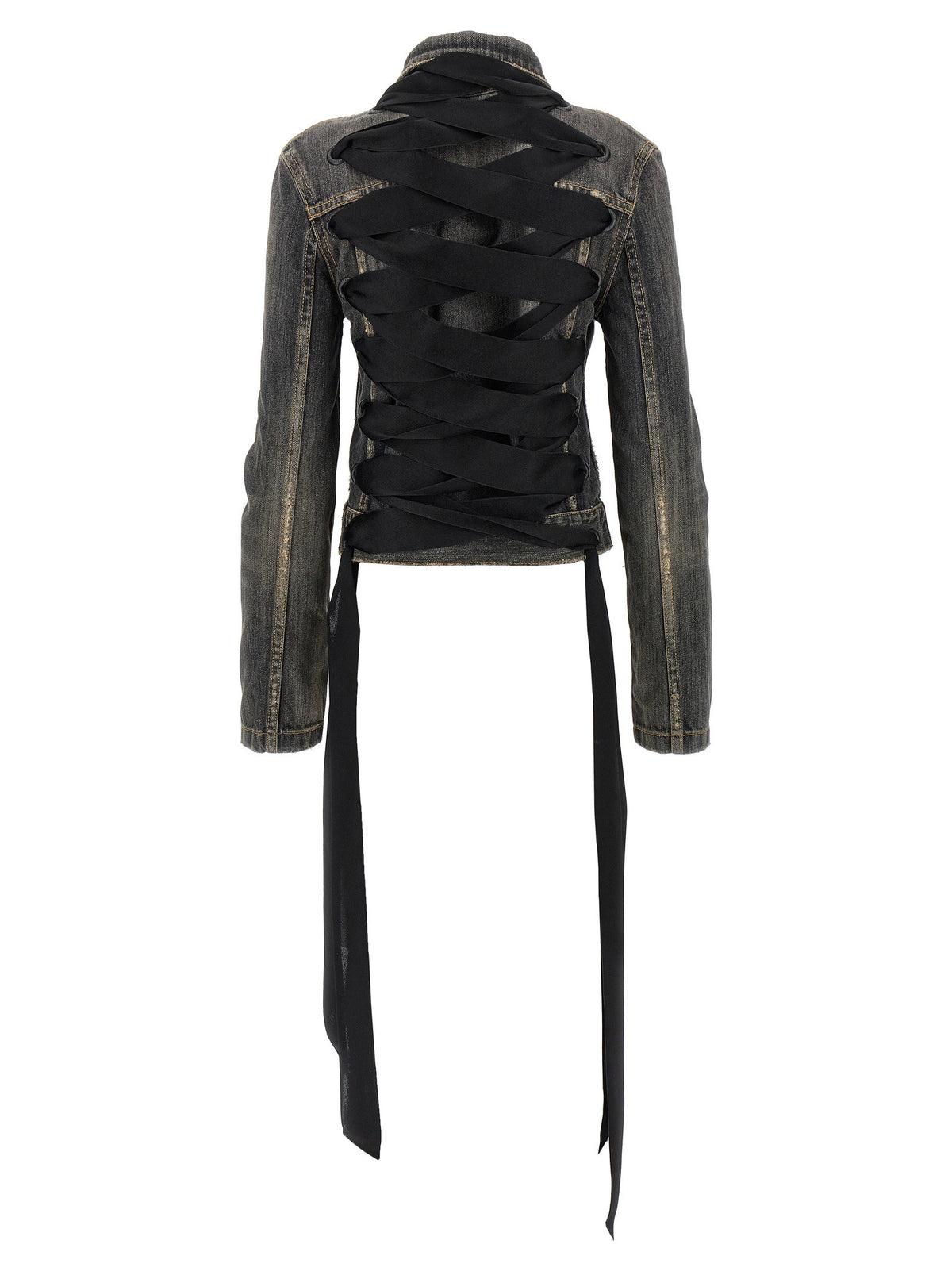 Balenciaga Lace Up Denim Jacket
