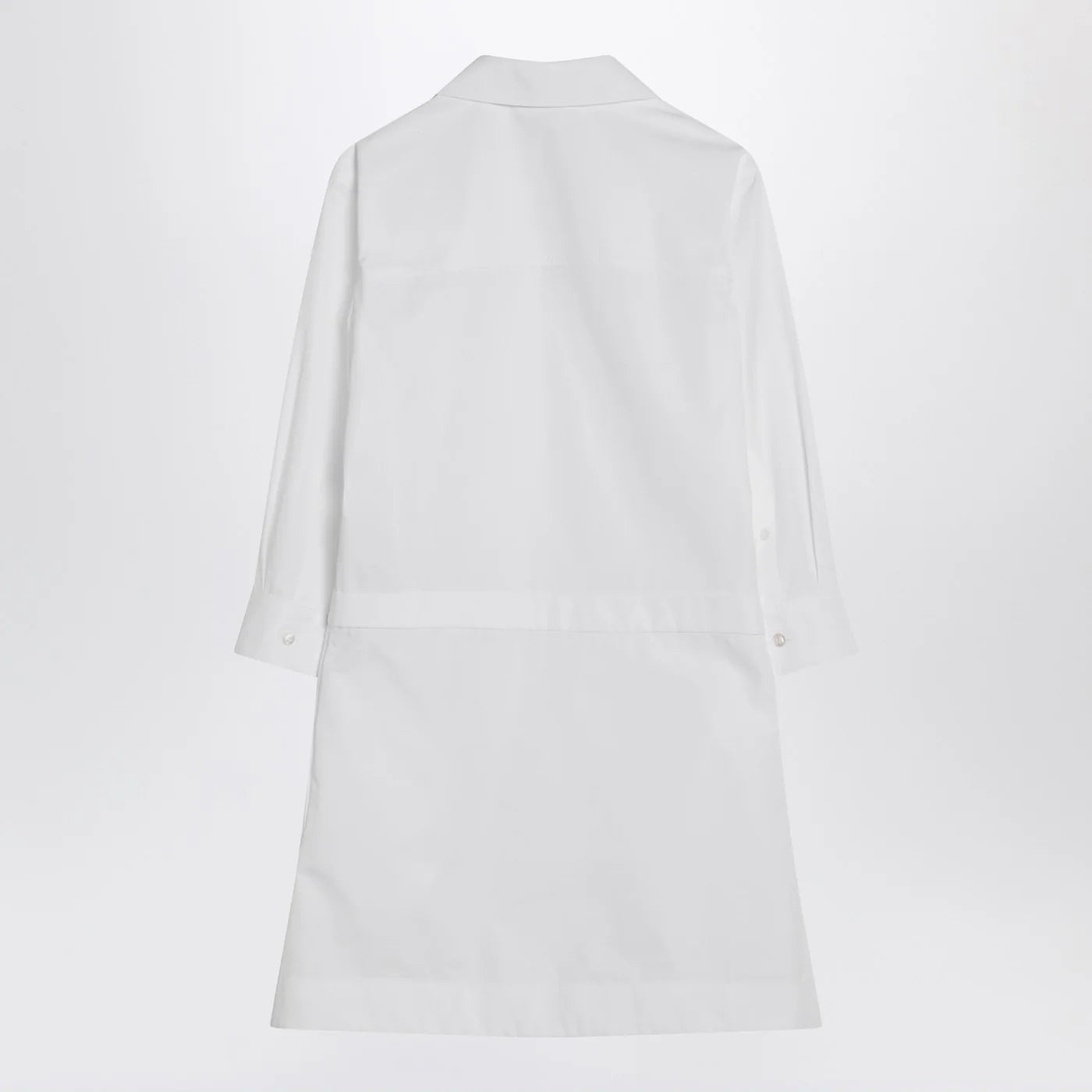 GUCCI White shirtdress in cotton poplin