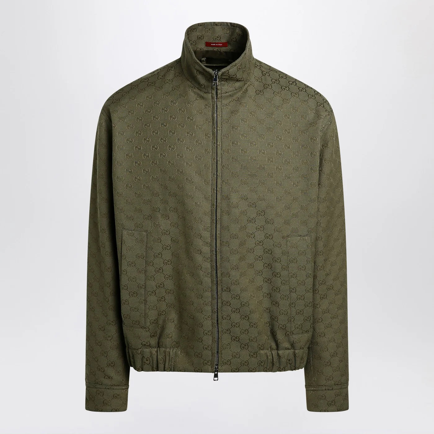 GUCCI Green forest bomber in GG fabric