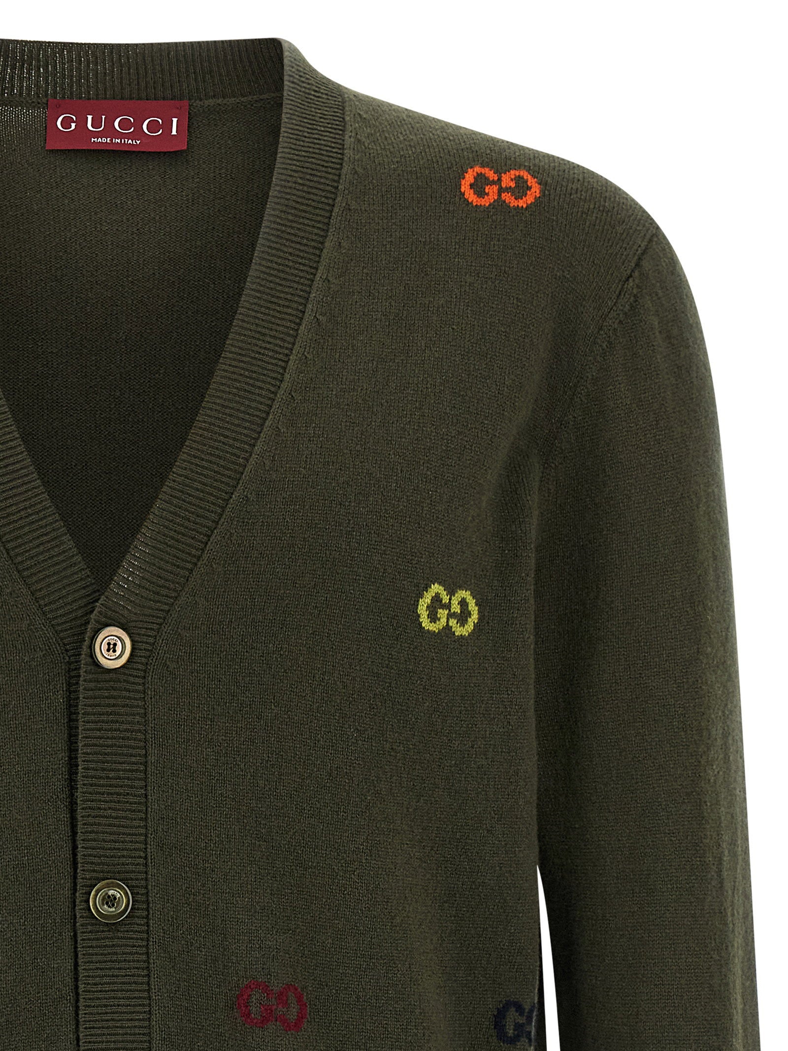 Gucci Gg Intarsia Cardigan