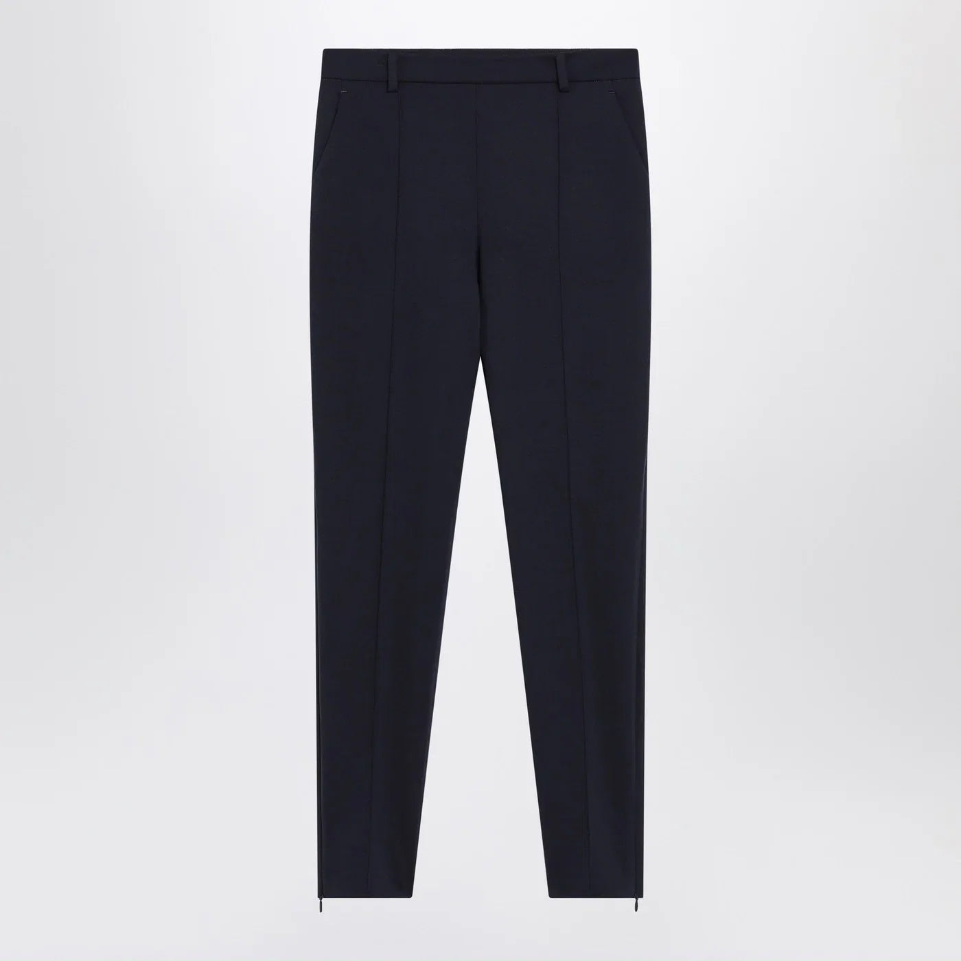 GUCCI Slim blue wool trousers